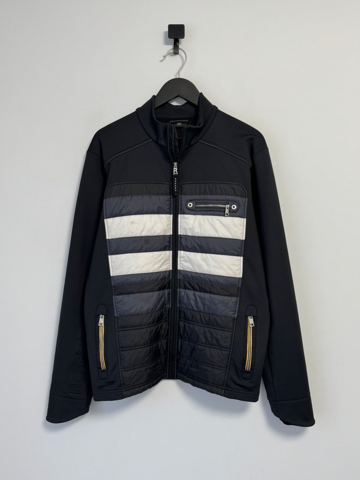 Bogner Bogner Zip Jacket Quilted Front Stripe Trim Lightweight Size US L / EU 52-54 / 3 - 1 Thumbnail
