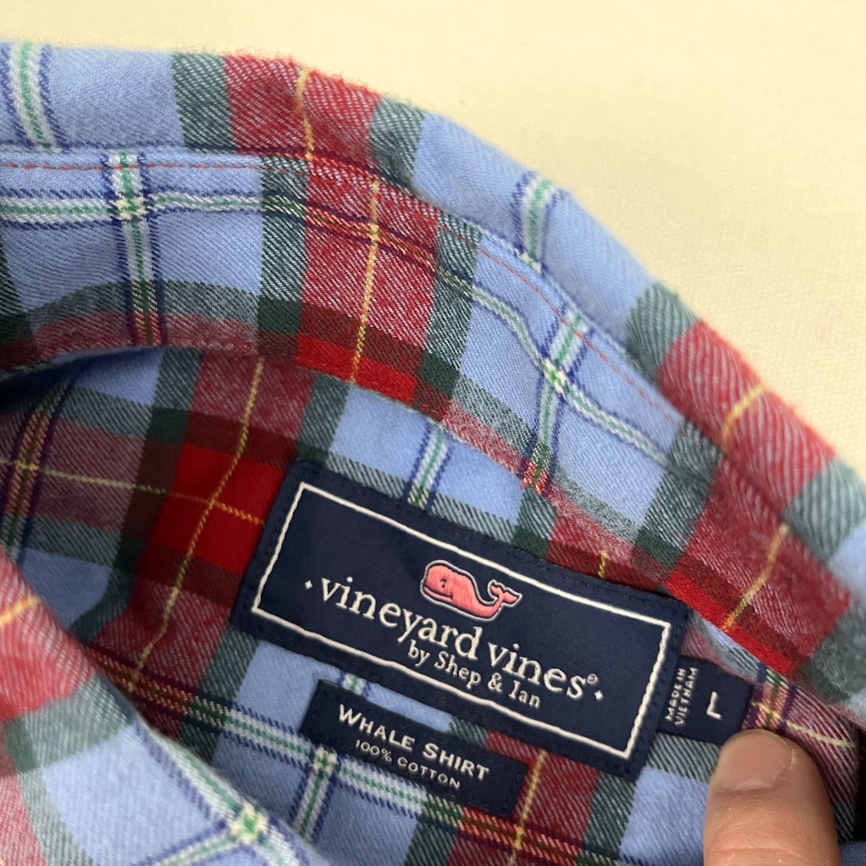 Vineyard Vines Vineyard Vines Whale Shirt Mens L Button-Down Plaid Preppy Classic Office Work Size US L / EU 52-54 / 3 - 3 Thumbnail