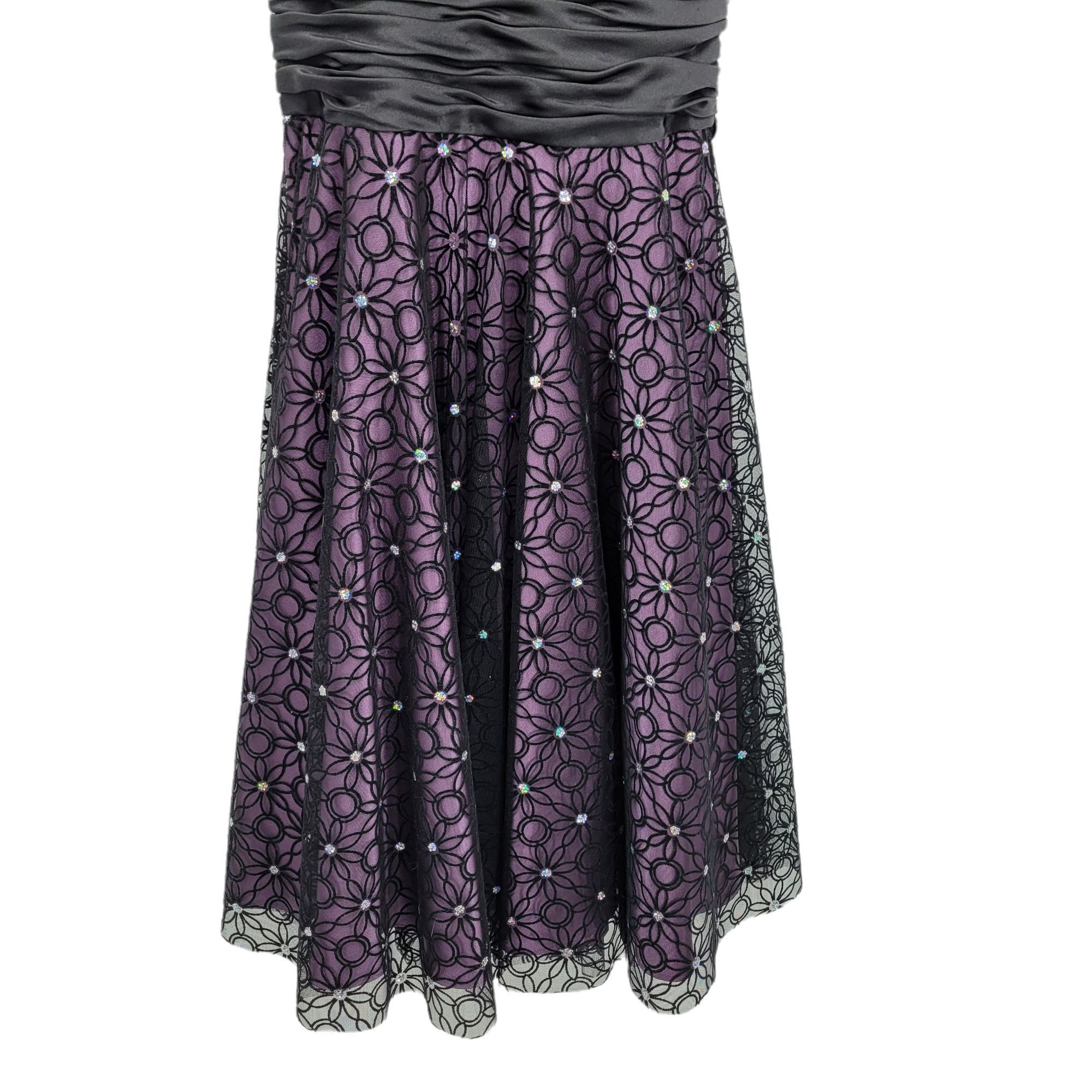Adrianna Papell 90's Cocktail Dress Sz 6 Fairy Grunge Spiderweb Halter Purpl Size M / US 6-8 / IT 42-44 - 9 Thumbnail