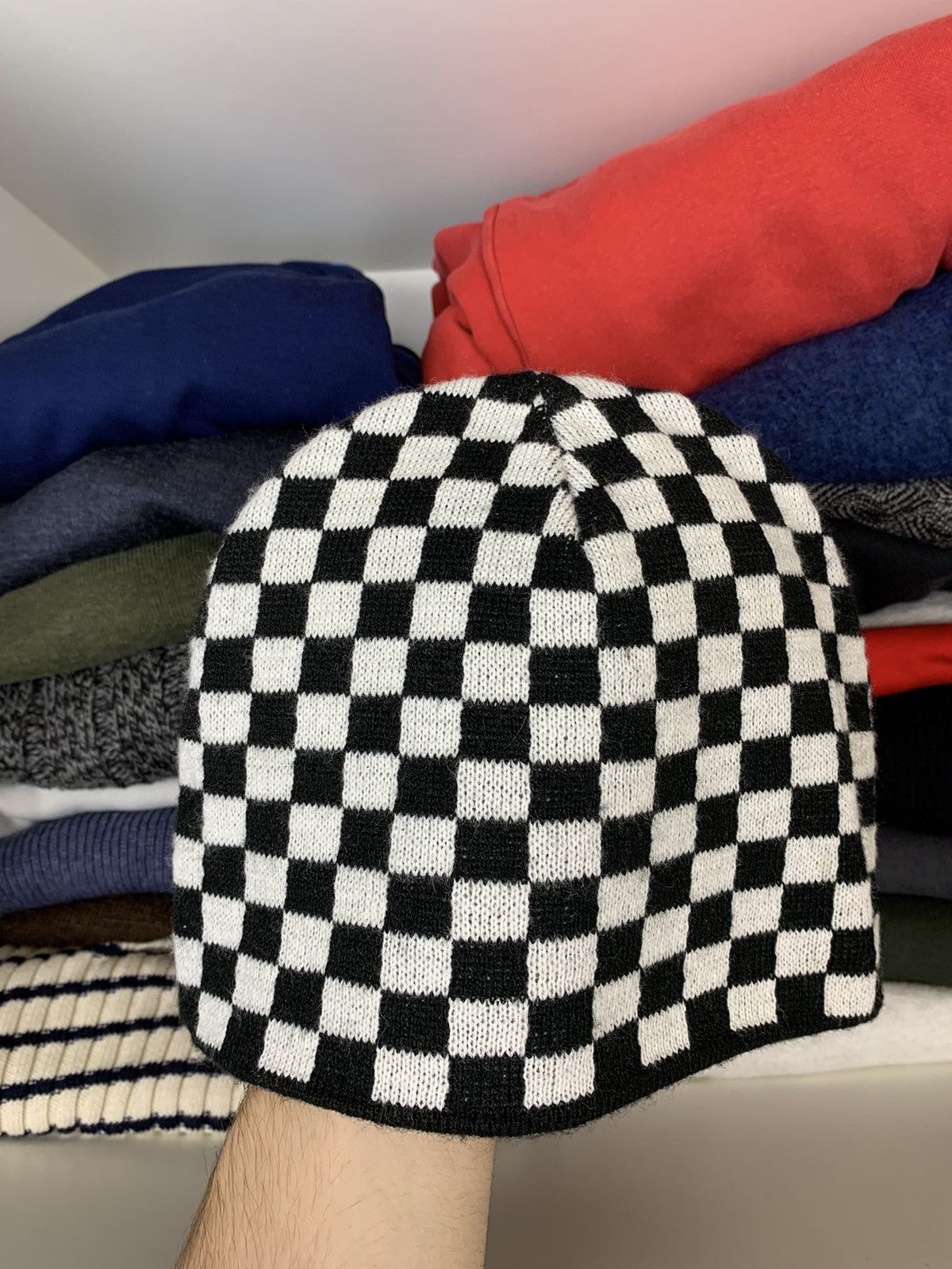 Other Checkboard Beanie Hat Size ONE SIZE - 2 Thumbnail