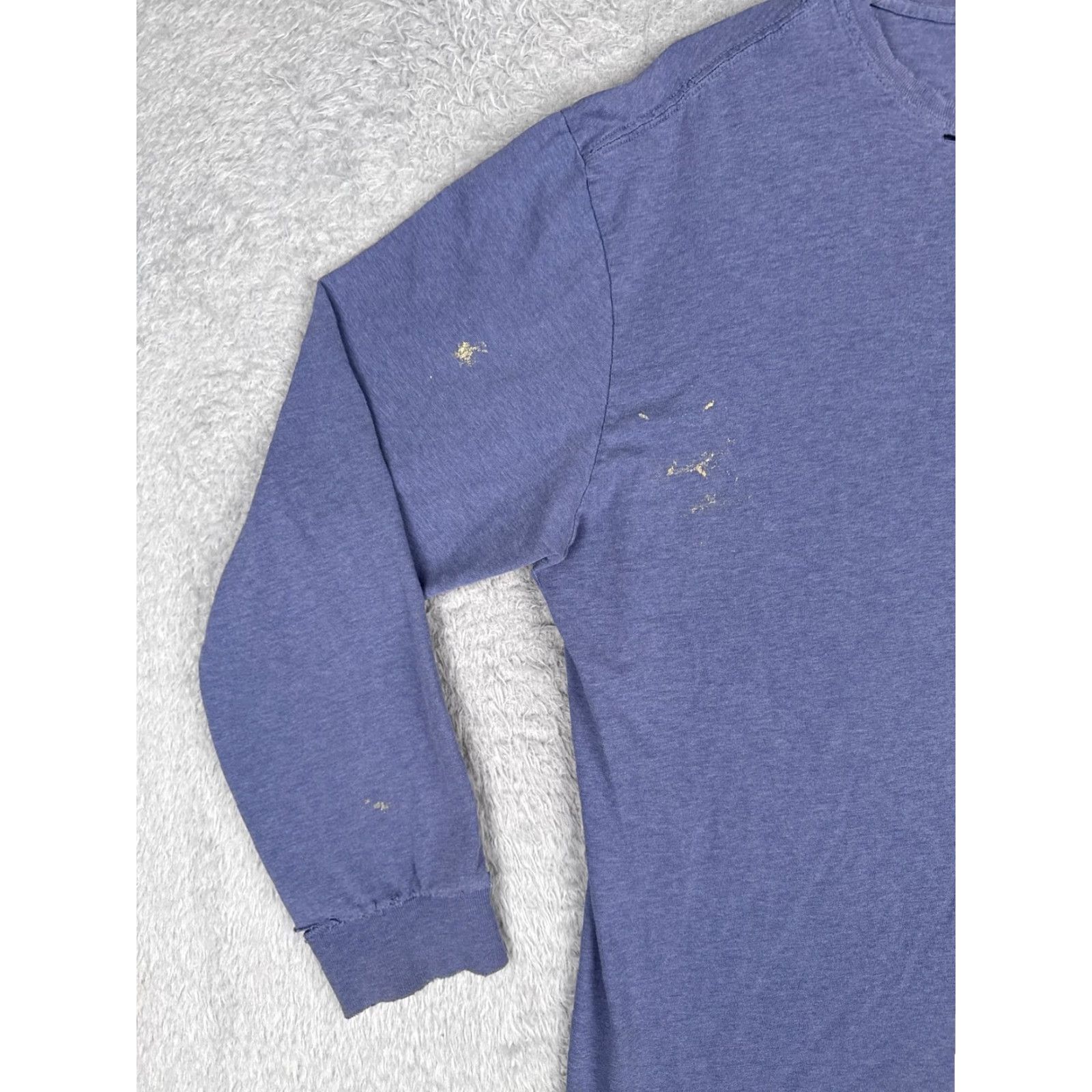 Polo Ralph Lauren Polo Ralph Lauren Shirt Mens 2XL Blue Long Sleeve Cotton Crew Logo Distressed Size US XXL / EU 58 / 5 - 3 Thumbnail