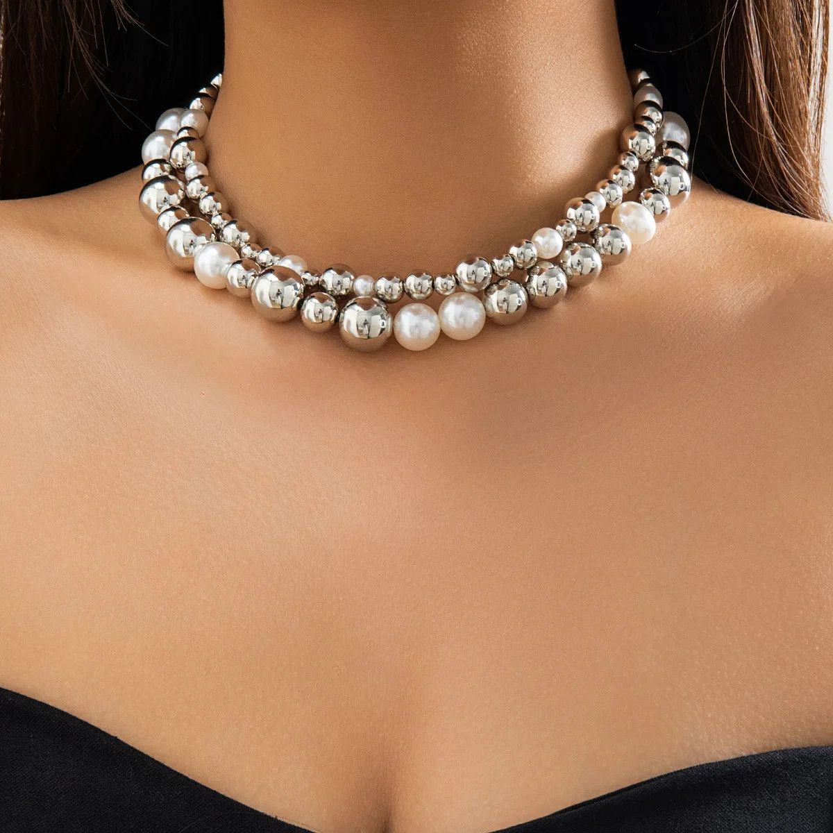 Japanese Brand × Vintage Boho Sweet Imitation Pearl Necklace Size ONE SIZE - 2 Thumbnail