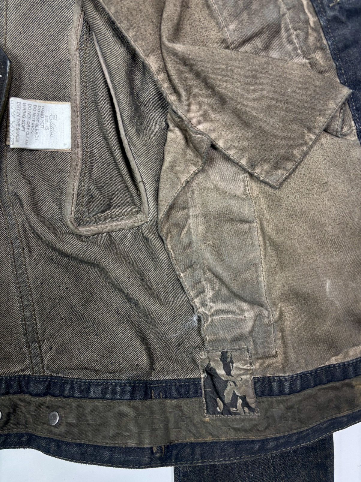Rick Owens Rick Owens FW07 Exploder Mud Dust Wash Trucker Denim Jacket Size US XS / EU 42 / 0 - 8 Thumbnail