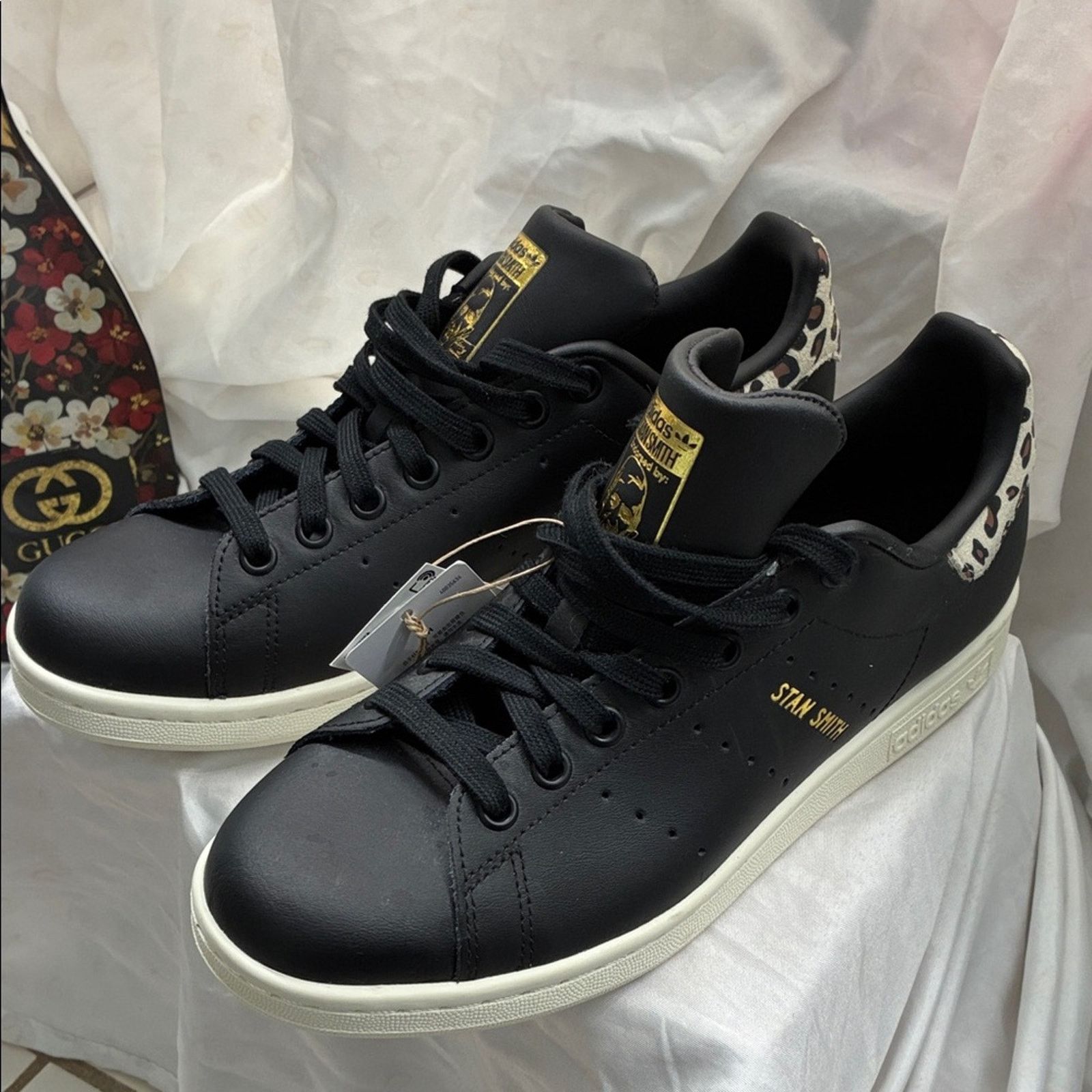 Adidas Adidas Stan Smith Black Gold Leopard Sneakers Limited Size US 8 / IT 38 - 4 Thumbnail