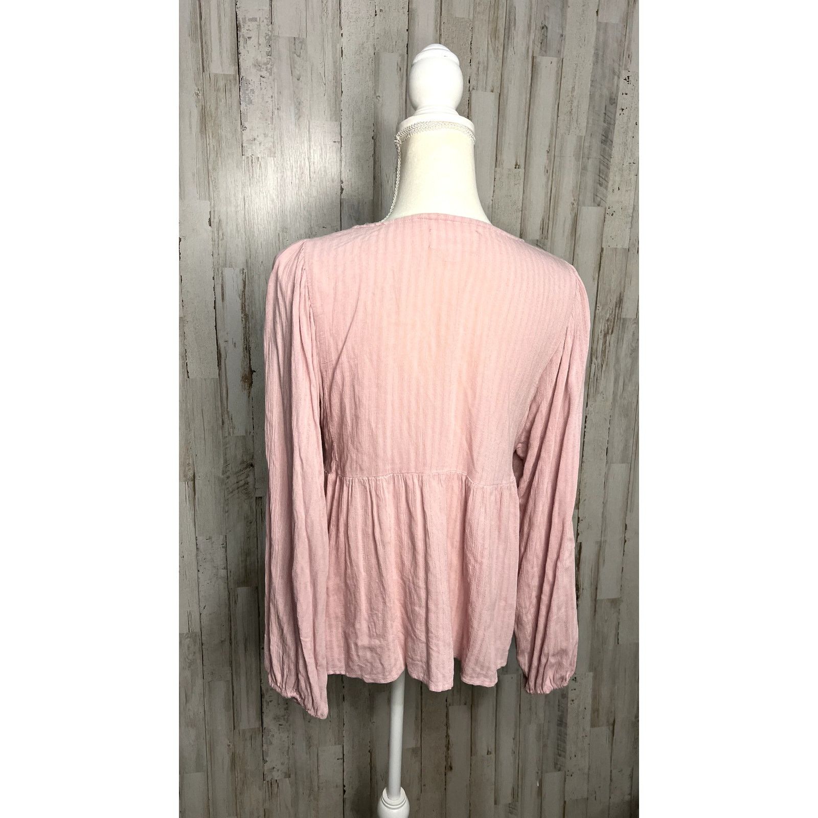 Velvet Velvet Women's Pink Striped Peplum Blouse Size Small Size S / US 4 / IT 40 - 4 Thumbnail