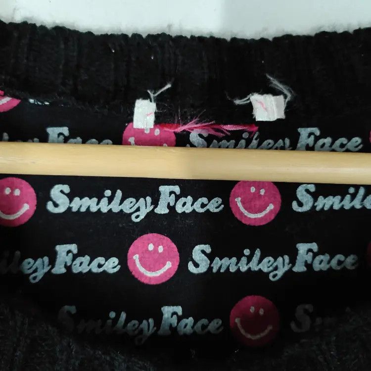 American Apparel Smiley Face Long Sweatshirts Size L / US 10 / IT 46 - 4 Thumbnail