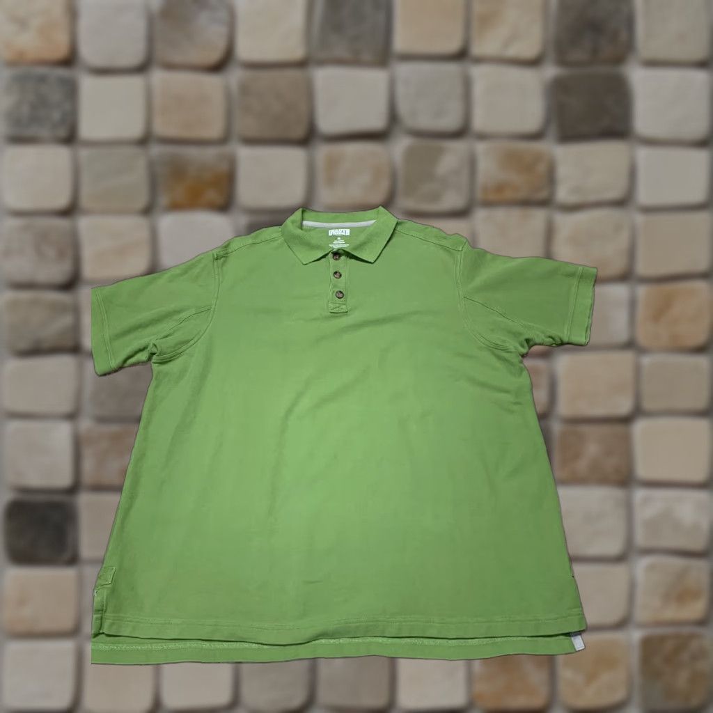 CO Duluth Trading Co Polo Shirt Men's Green XL 1/4 Button Short Sleeve Collared Regular Fit Vintage No Size US XL / EU 56 / 4 - 1 Thumbnail