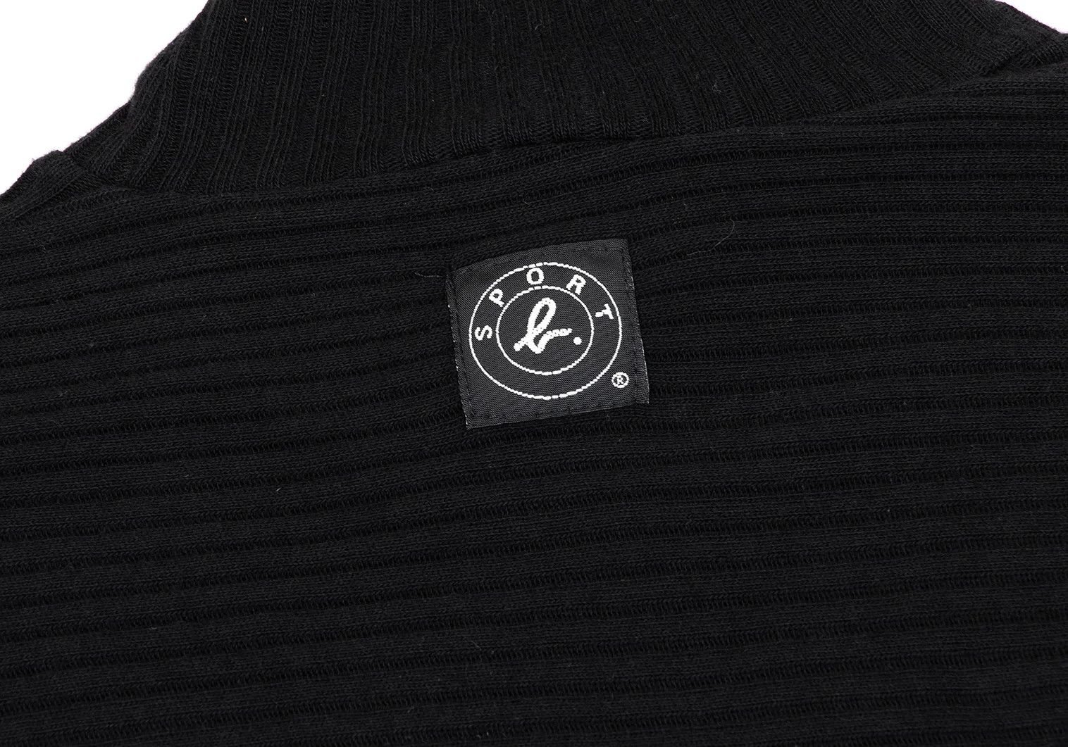 agnes b. Cotton Mock Neck Ribbed T-Shirt in Black Size US M / EU 48-50 / 2 - 9 Thumbnail