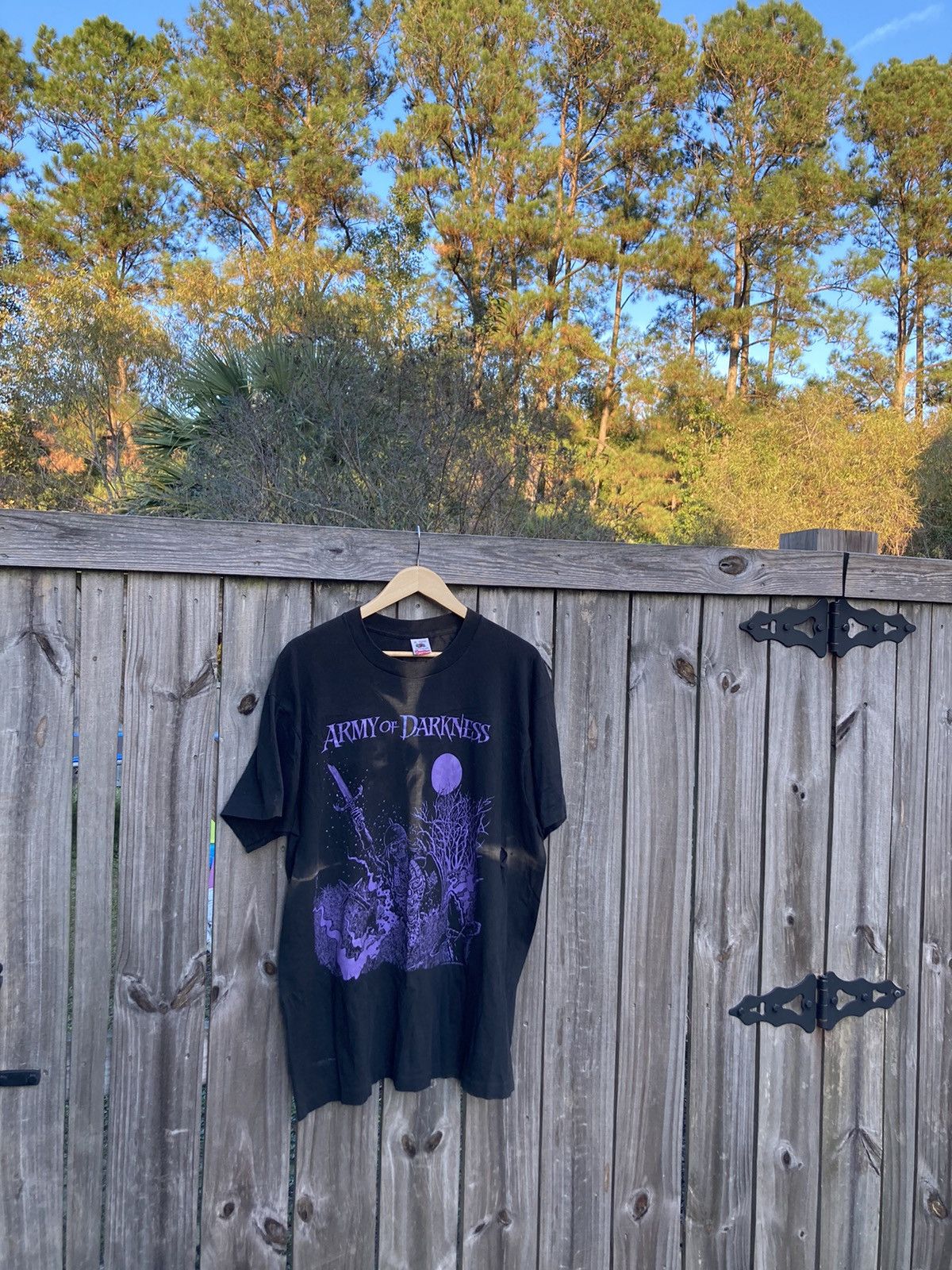 Band Tees × Vintage Vintage horror 90s army of darkness purple skeleton variant Size US XL / EU 56 / 4 - 11 Thumbnail