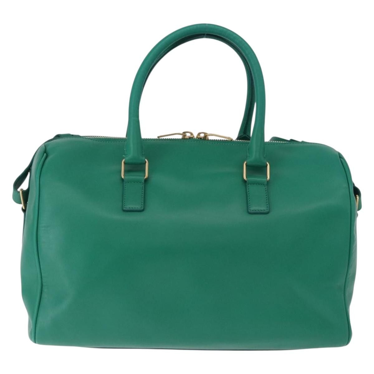 Saint Laurent Paris SAINT LAURENT Classic Duffle Bag Leather 2way Green Gold Size ONE SIZE - 2 Thumbnail