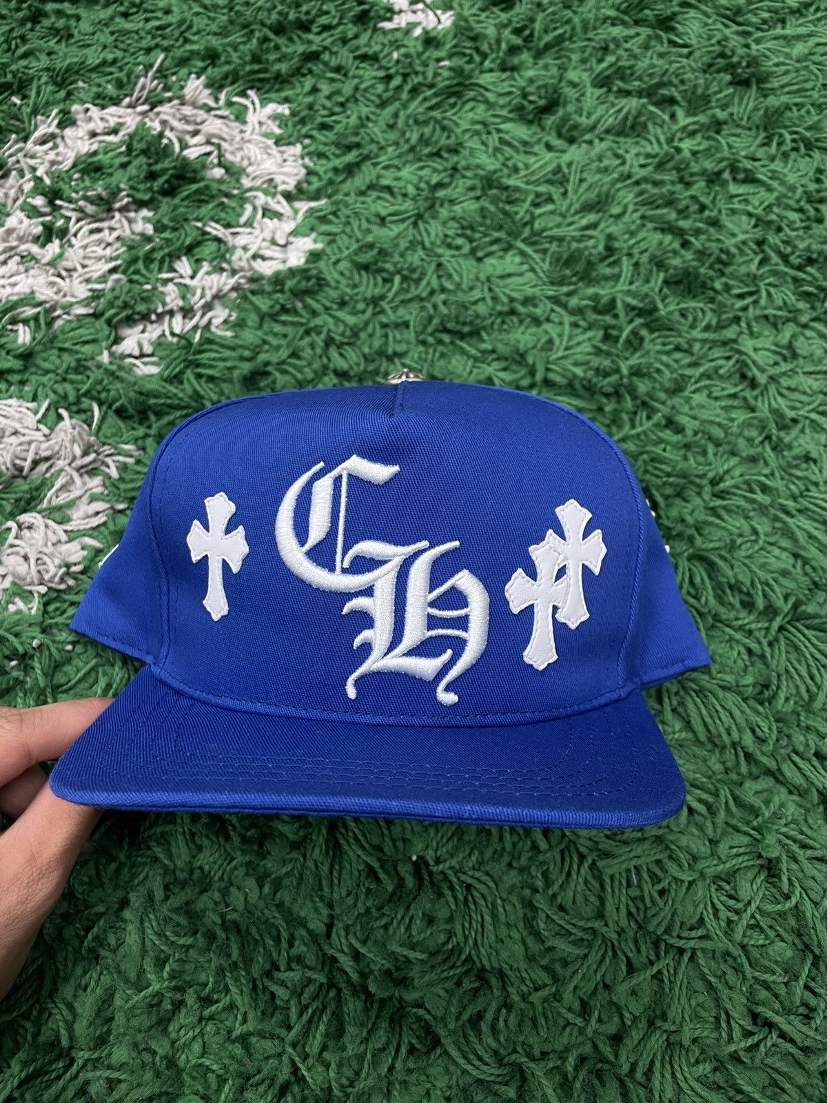 Chrome Hearts Chrome Hearts Blue Crosses Cap | Grailed