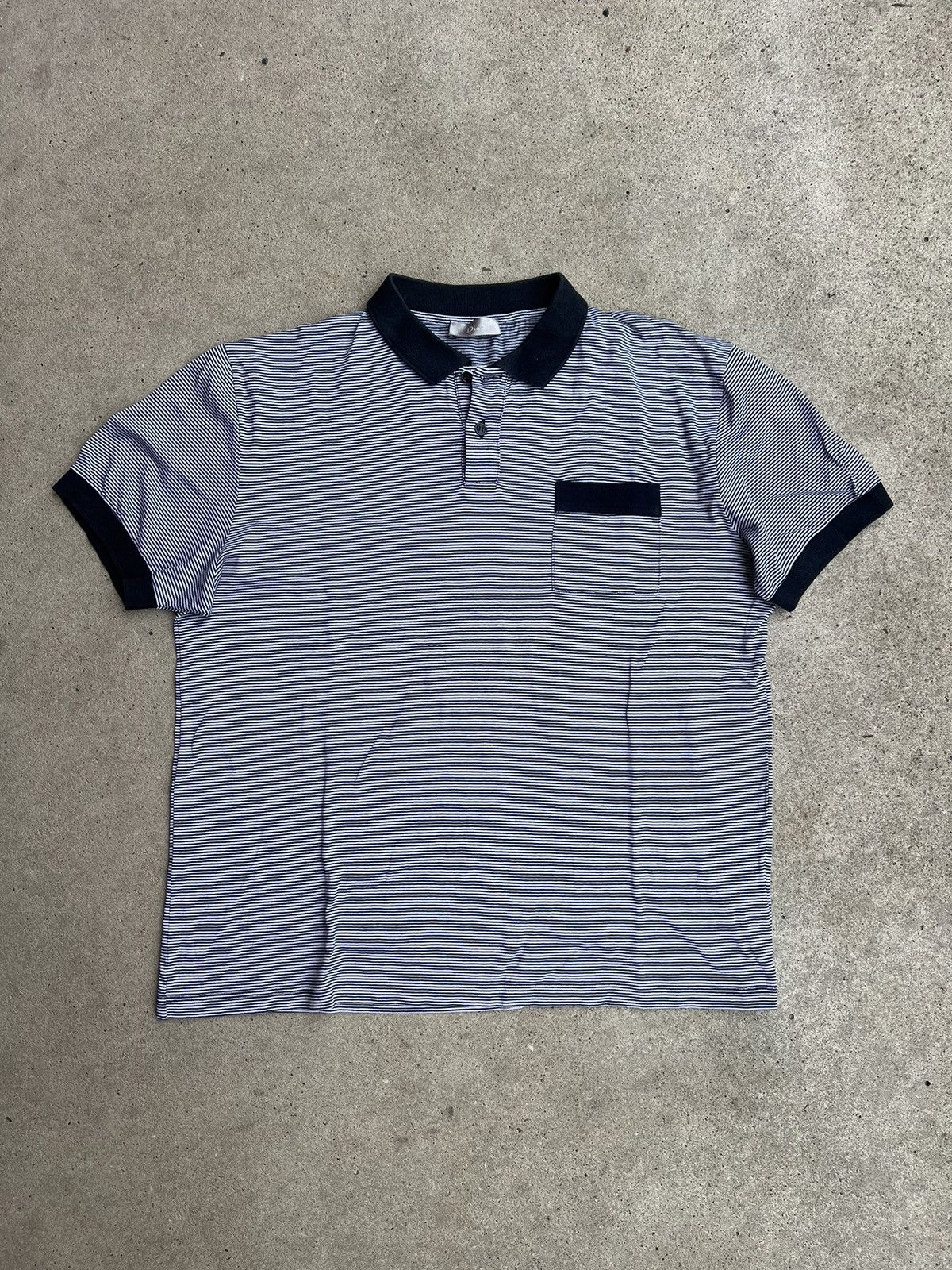 Dior × Hedi Slimane Dior Homme S/S 06 Striped Polo Shirt by Hedi 