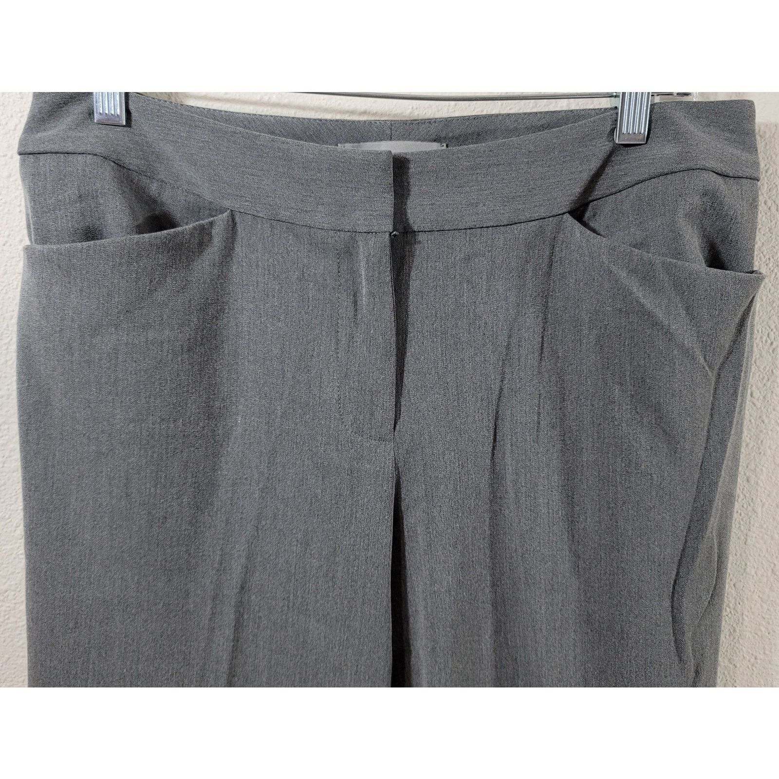 Other Liz Claiborne Gray Sloane Flat Front Casual Pants 10 Soft Size 32" / US 10 / IT 46 - 6 Thumbnail