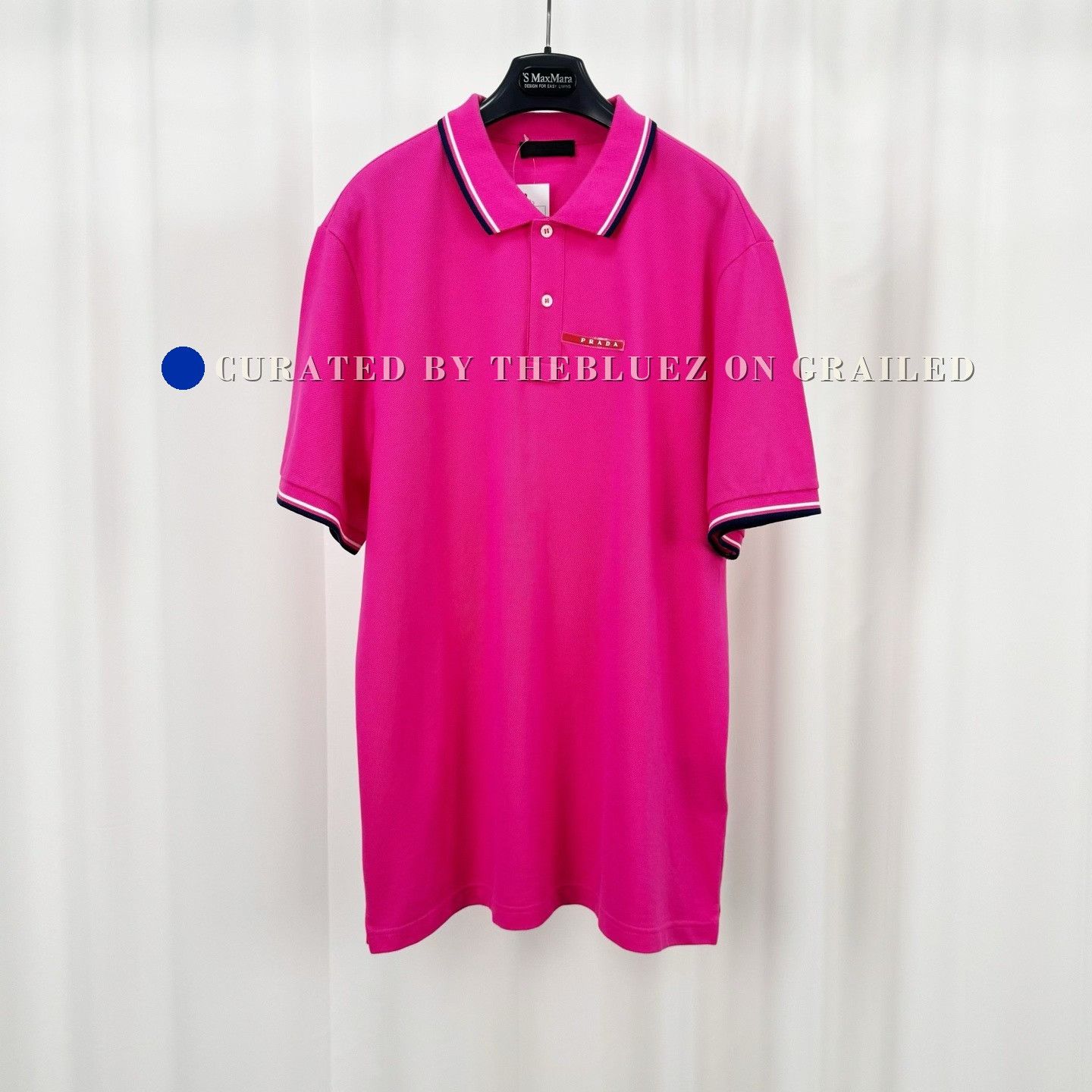 Prada Prada Sport Vintage Linea Rossa Logo Long Sleeve Polo Size M