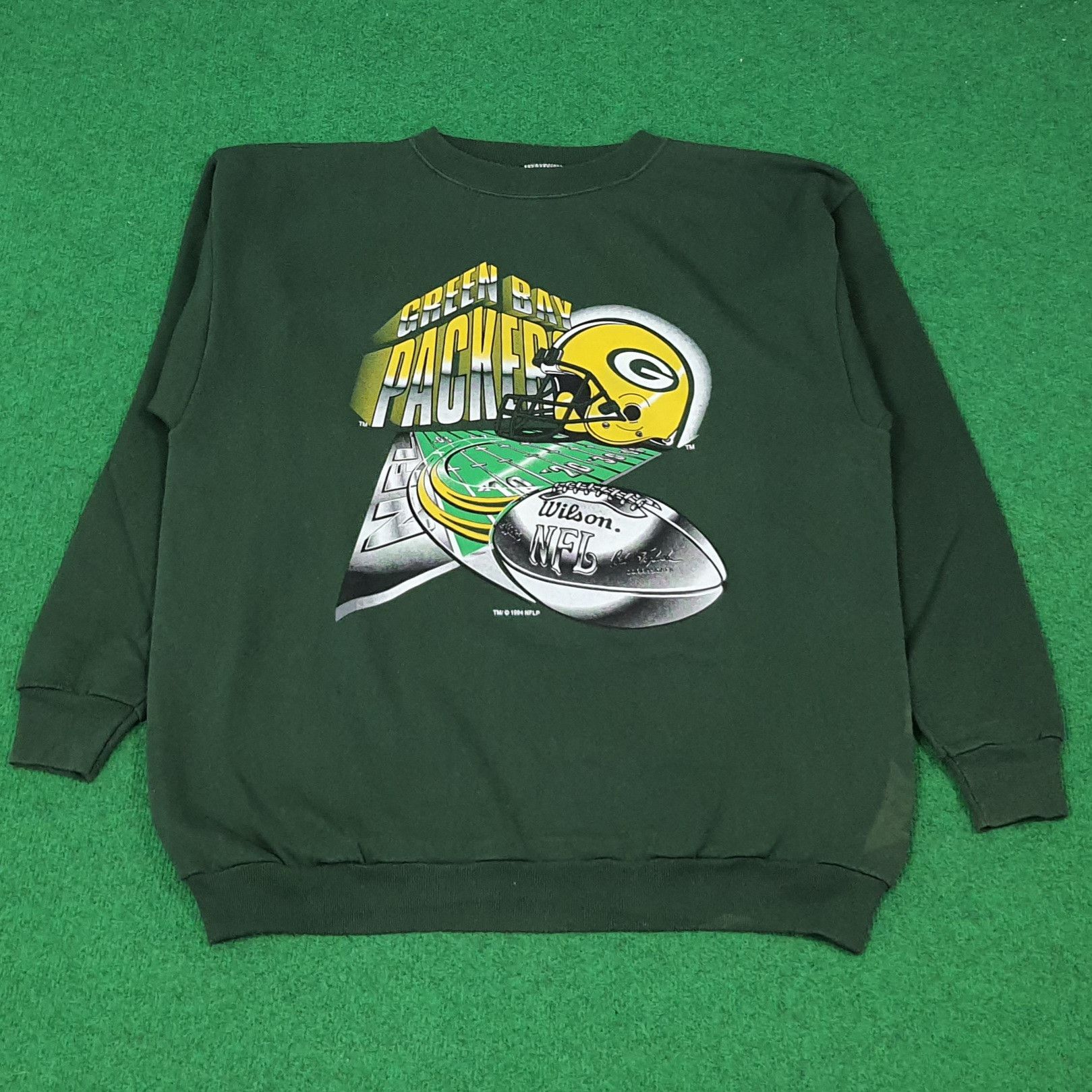 Tultex Vintage 90s Green Bay Packers NFL Sweatshirt C270N6 Size US XL / EU 56 / 4 - 1 Thumbnail