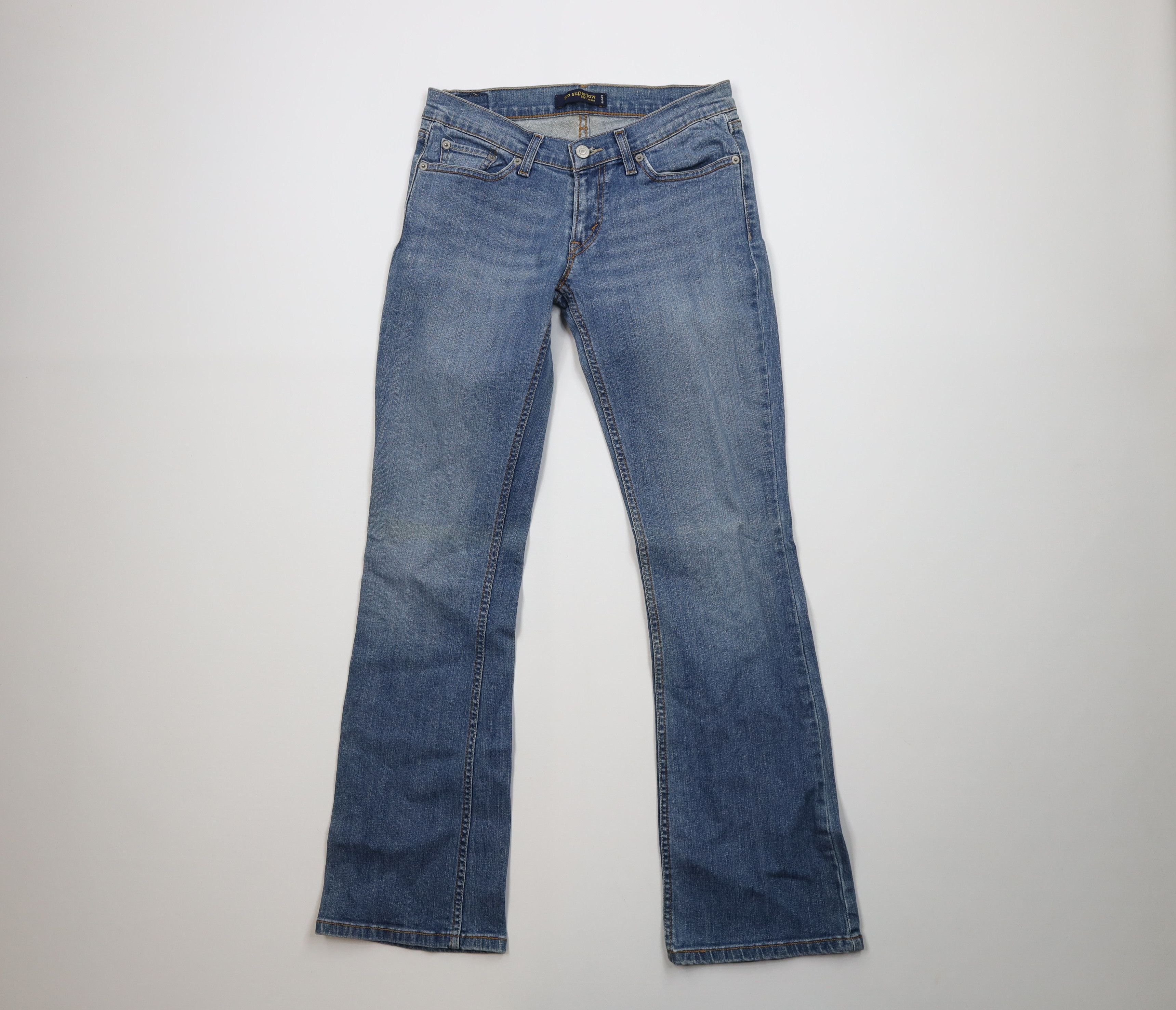 Levi's Vintage Y2K Levis 524 Super Low Flared Wide Leg Denim Jeans Size 28" / US 6 / IT 42 - 1 Thumbnail