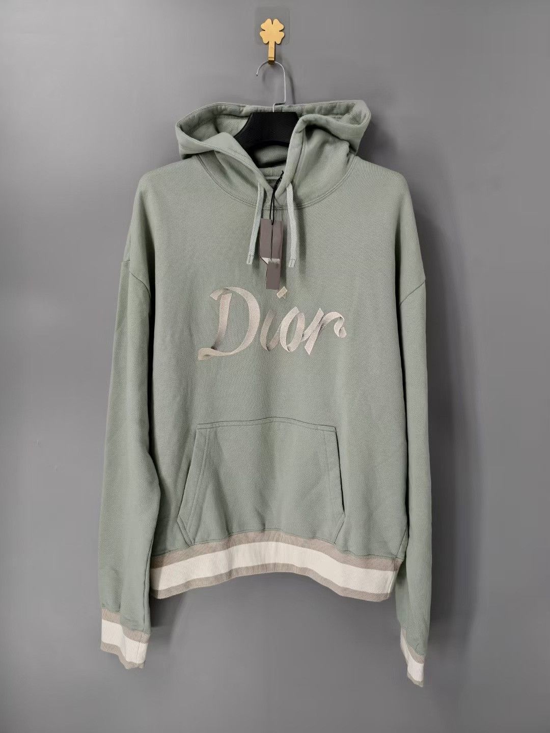 Dior Dior Mint Green 47 Embroidered Hoodie Size US XXL / EU 58 / 5 - 1 Thumbnail