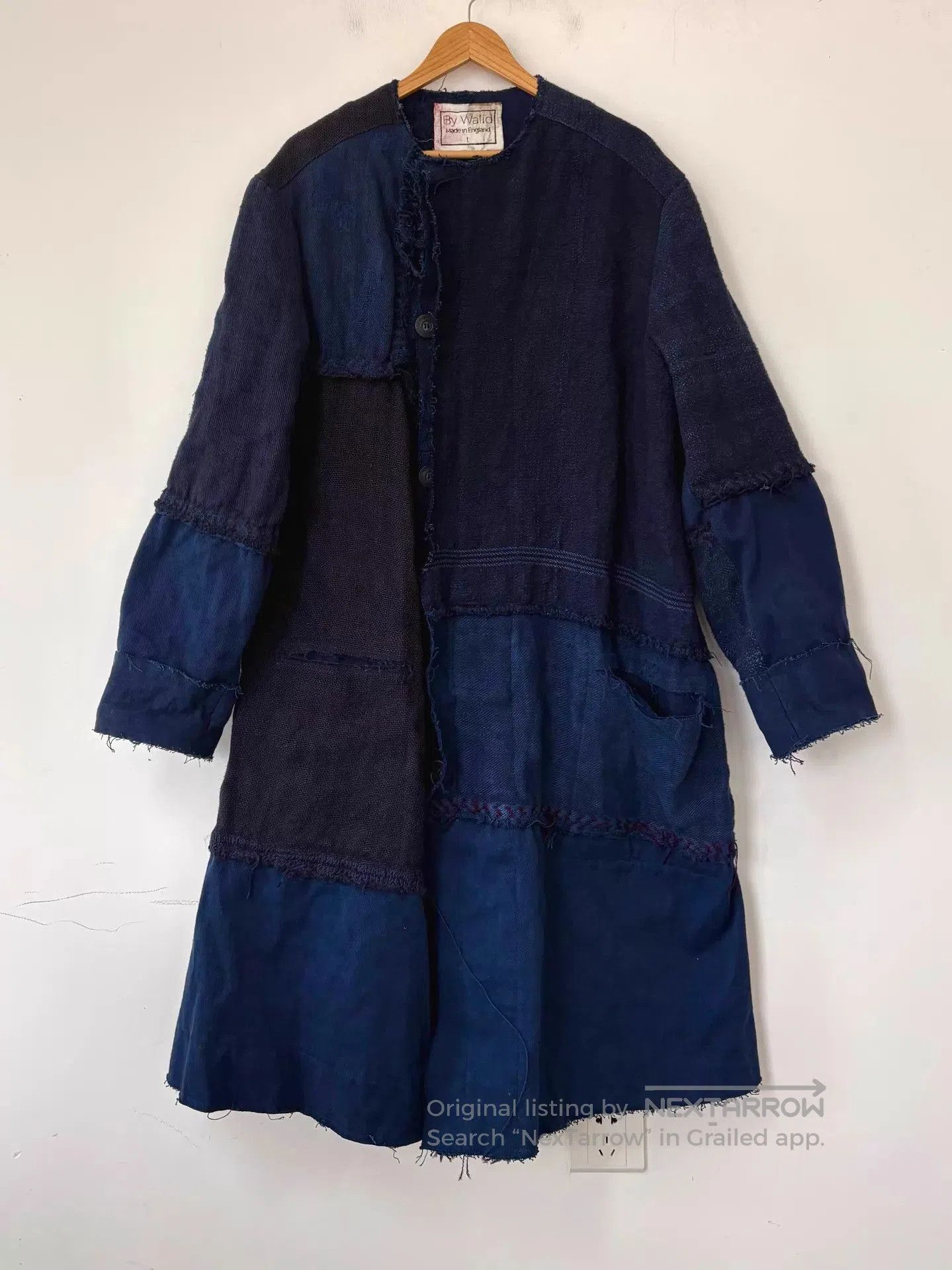 By Walid Blue Patchwork Long Coat . Size US L / EU 52-54 / 3 - 1 Thumbnail