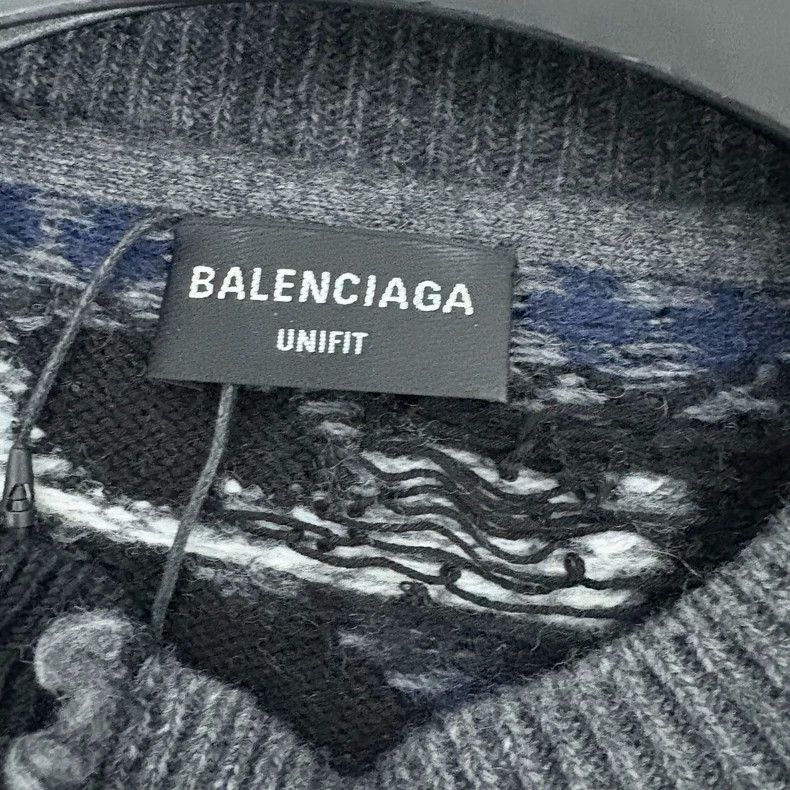 Balenciaga Balenciaga Crown ears of wheat destroy sweaters Size US L / EU 52-54 / 3 - 3 Thumbnail