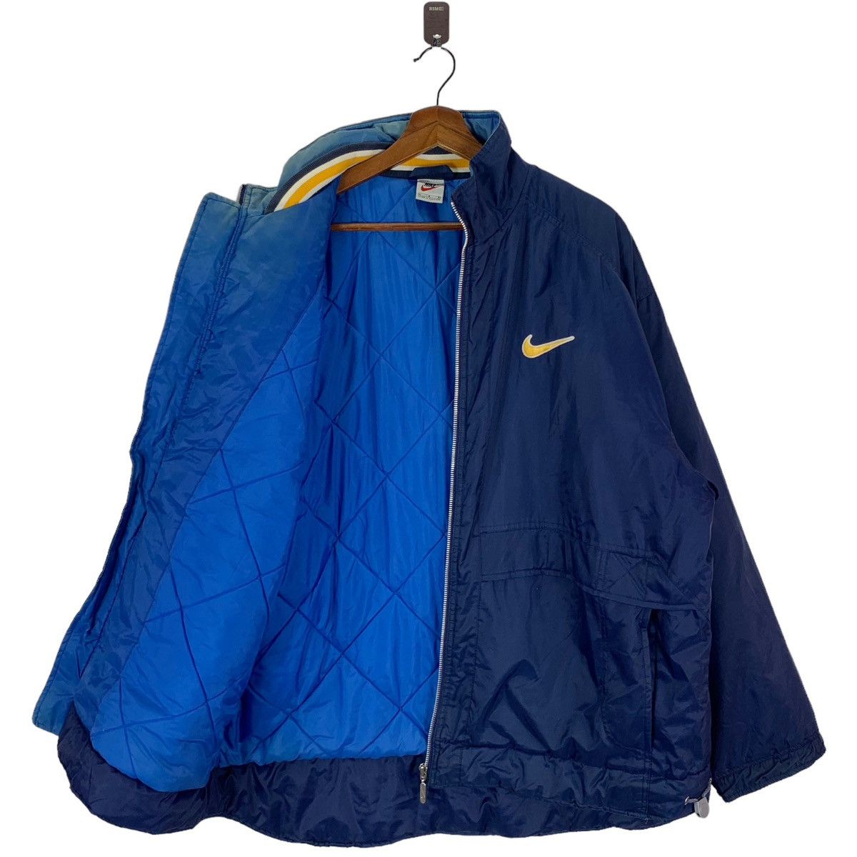 Nike × Vintage VINTAGE 90s NIKE SWOOSH POLYESTER ZIPPER JACKET Size US L / EU 52-54 / 3 - 5 Thumbnail