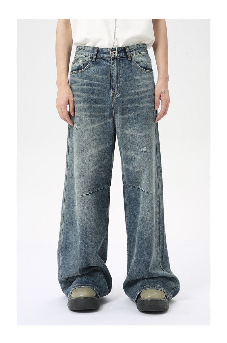 Vintage American high street distressed wash jeans casual Size US 32 / EU 48 - 1 Thumbnail