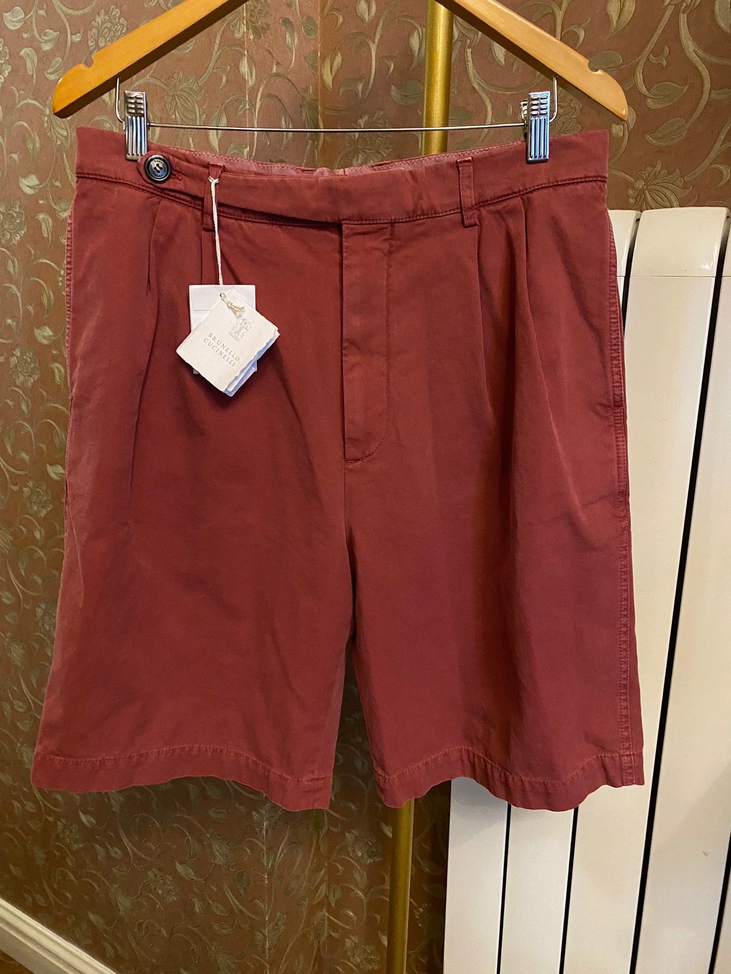 Brunello Cucinelli BC Sword Waist Sea Island Cotton Tailored Shorts Size US 32 / EU 48 - 1 Thumbnail