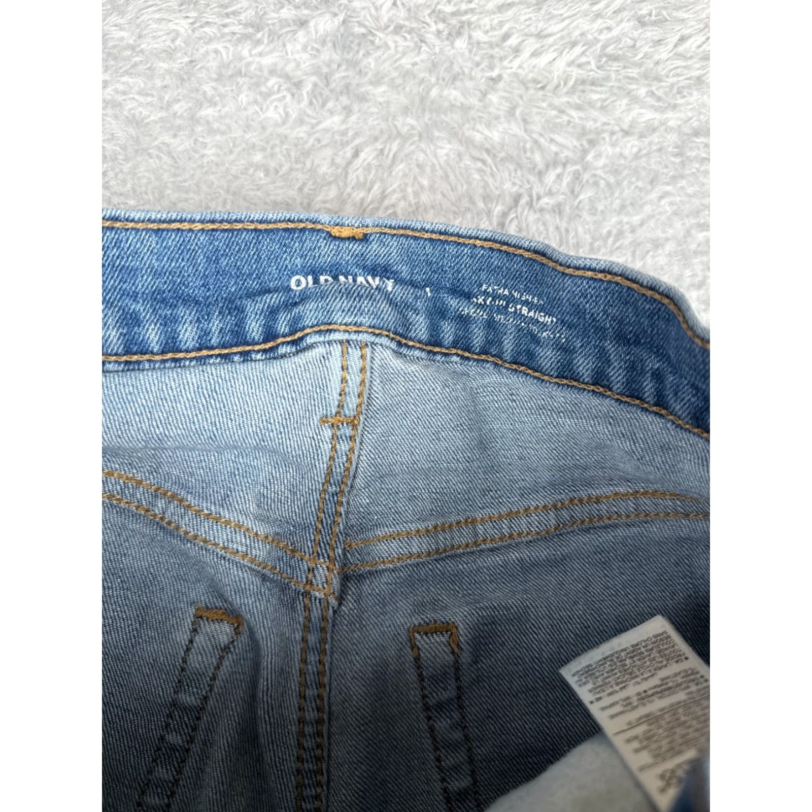 Old Navy VINTAGE: Old Navy Jeans Women 4 Blue Denim Distressed Straight Leg High Rise Cotton 25x28 Size 27" / US 4 / IT 40 - 6 Thumbnail