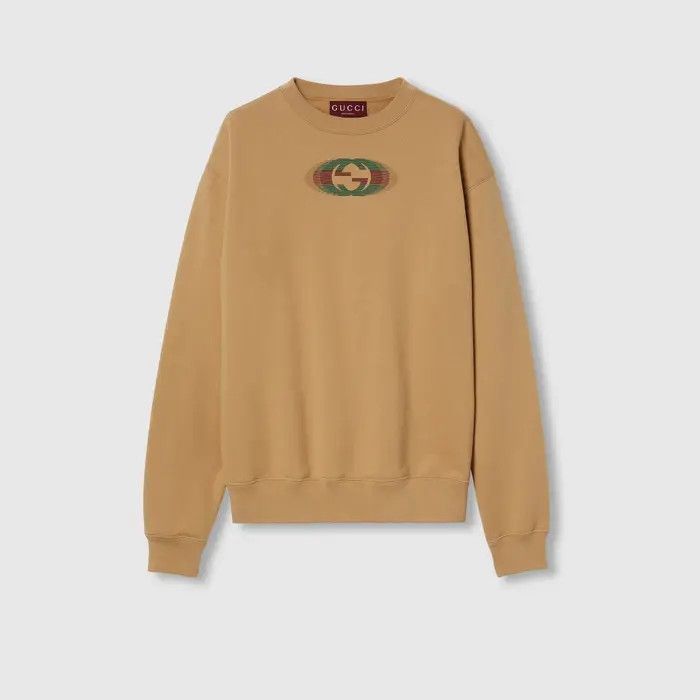 Gucci o1s1wg110925 Cotton Jersey Sweatshirt in Camel Size US S / EU 44-46 / 1 - 1 Thumbnail