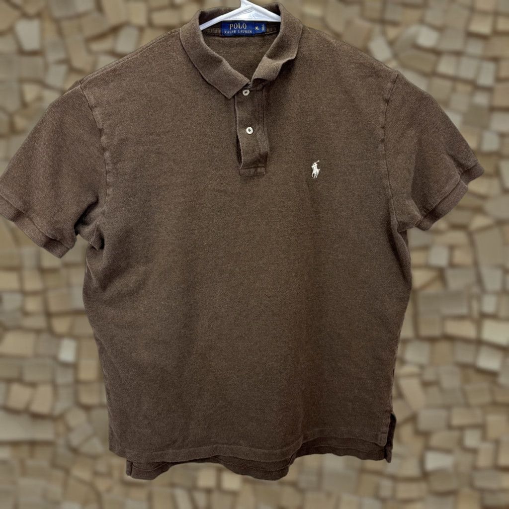 Polo Ralph Lauren VINTAGE Polo Ralph Lauren Polo Shirt Mens XL Short Sleeve Brown Cotton Casual Preppy Golf City Size US XL / EU 56 / 4 - 1 Thumbnail