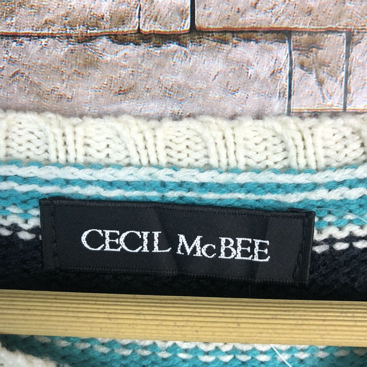Designer × Japanese Brand × OVER THE STRiPES Cecil Mcbee Green Stripe Knitwear #A766 Size M / US 6-8 / IT 42-44 - 9 Thumbnail