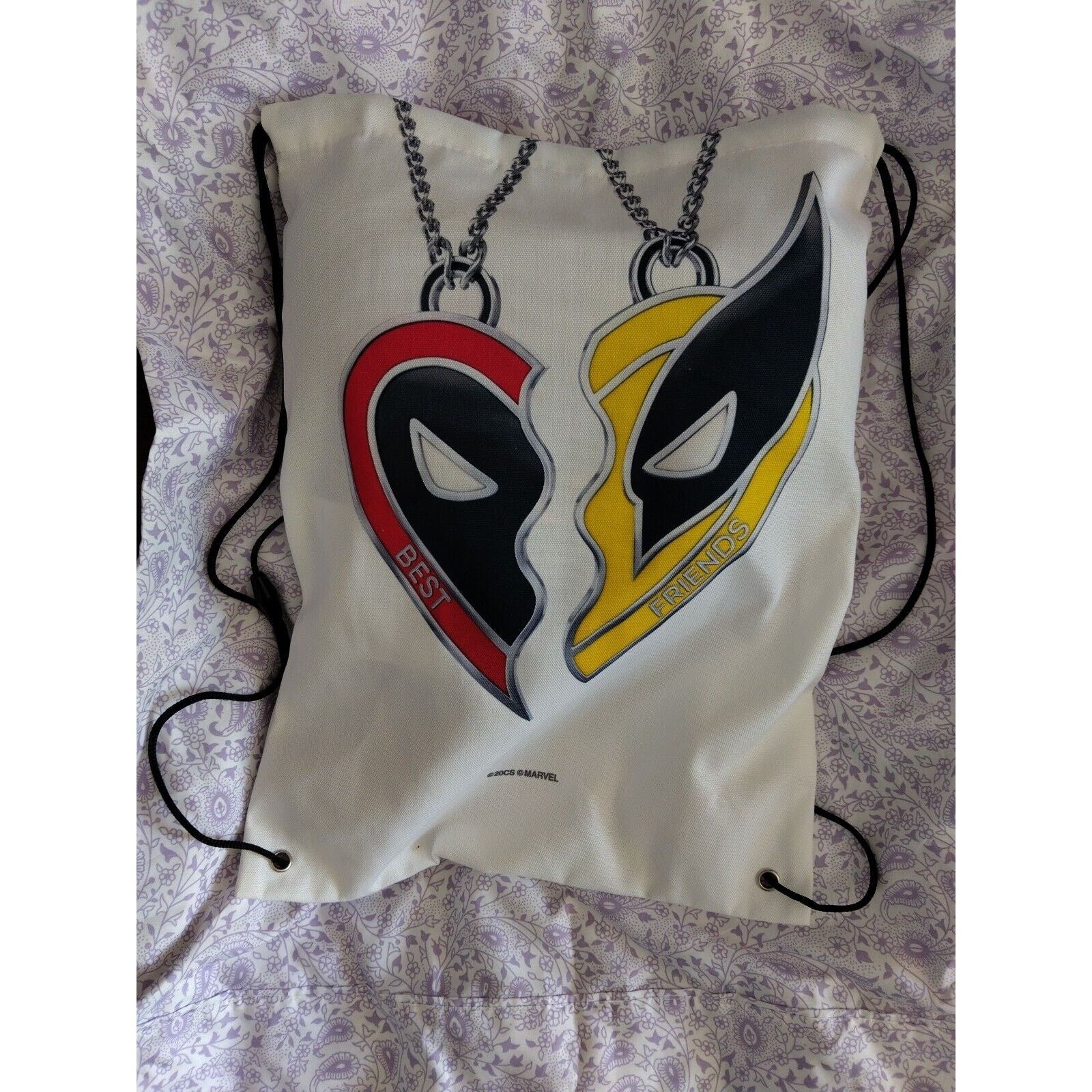 Disney Deadpool & Wolverine Drawstring Backpack Student School Bags Size ONE SIZE - 2 Thumbnail