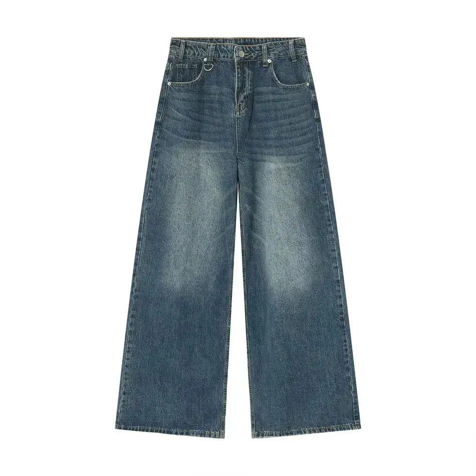 Japanese Brand Retro loose straight leg wide leg jeans Size US 32 / EU 48 - 5 Thumbnail
