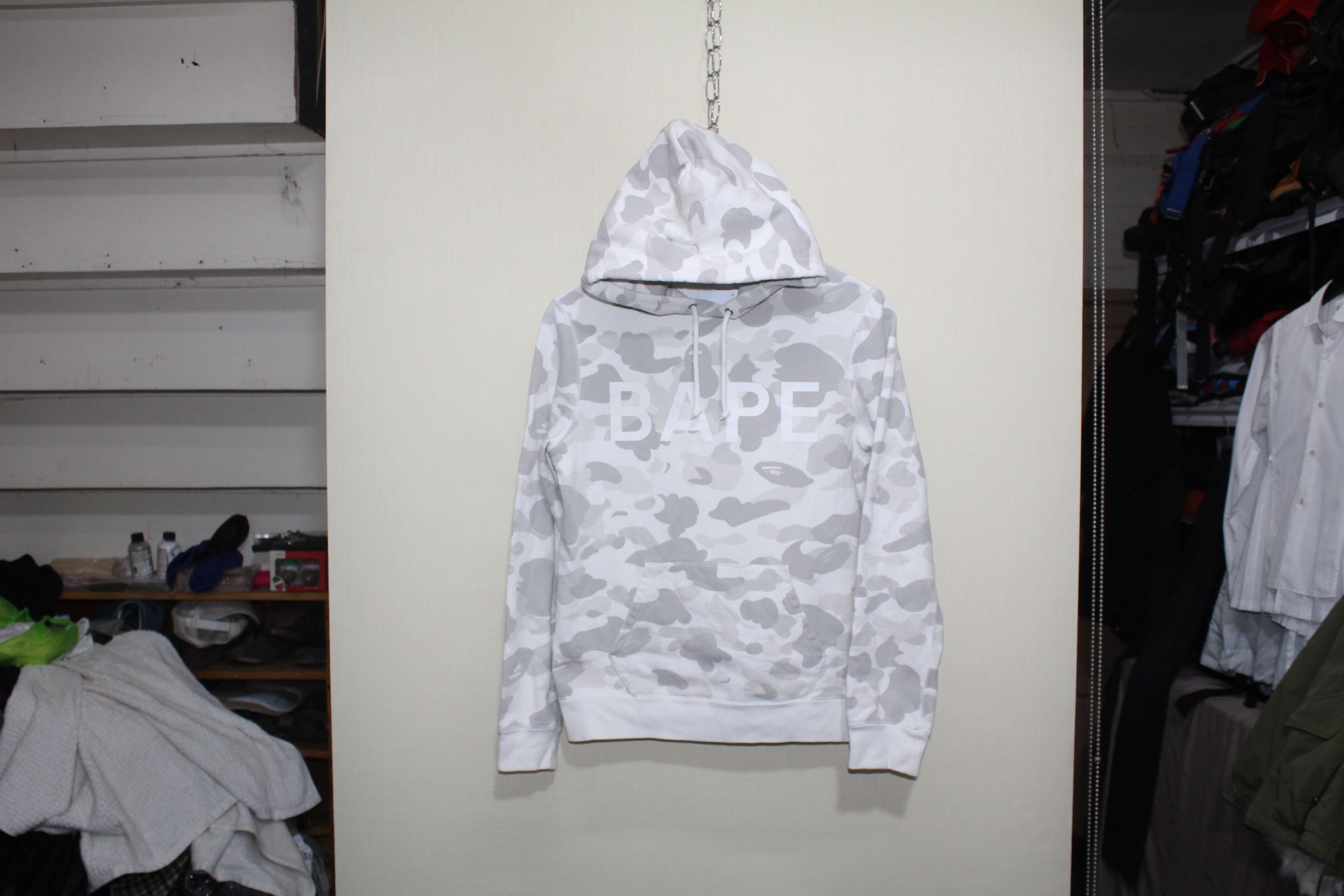 Image of Bape White Camo Spell Out, Men's (Size Small)