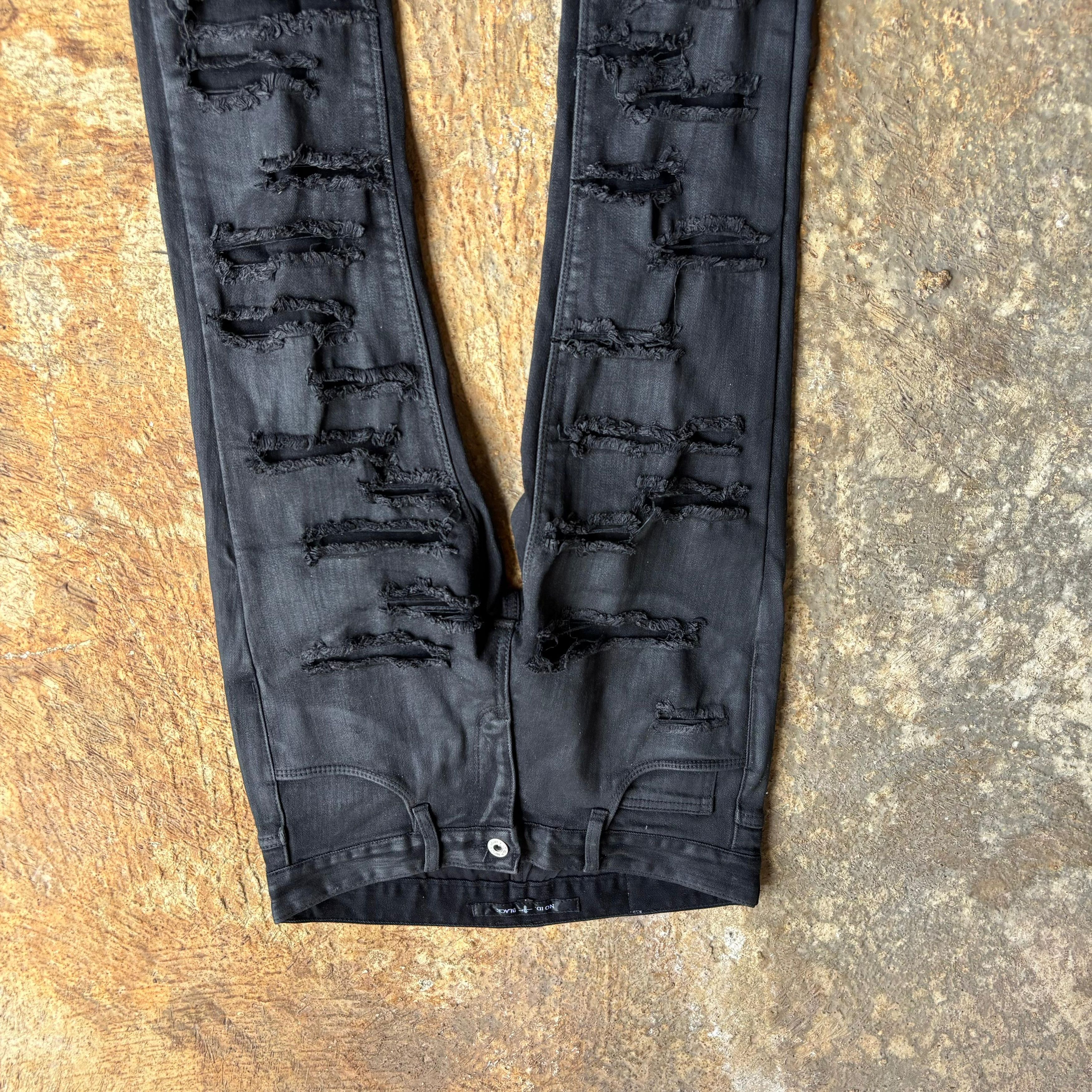 パンツ Waxed coating baggy denim pants archive no id archive wax denim pants