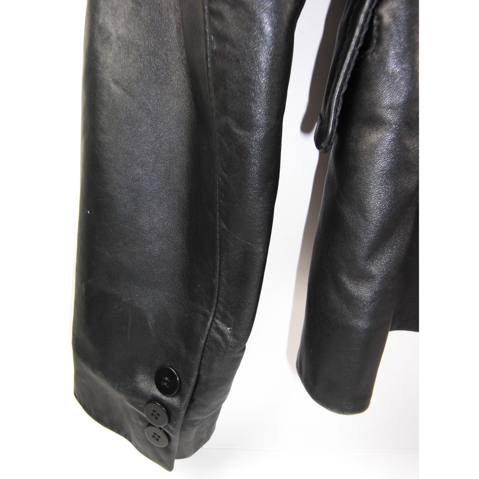 Other Leather Jacket Women’s Size M Soft Lambskin Collared Black Z Size M / US 6-8 / IT 42-44 - 5 Thumbnail