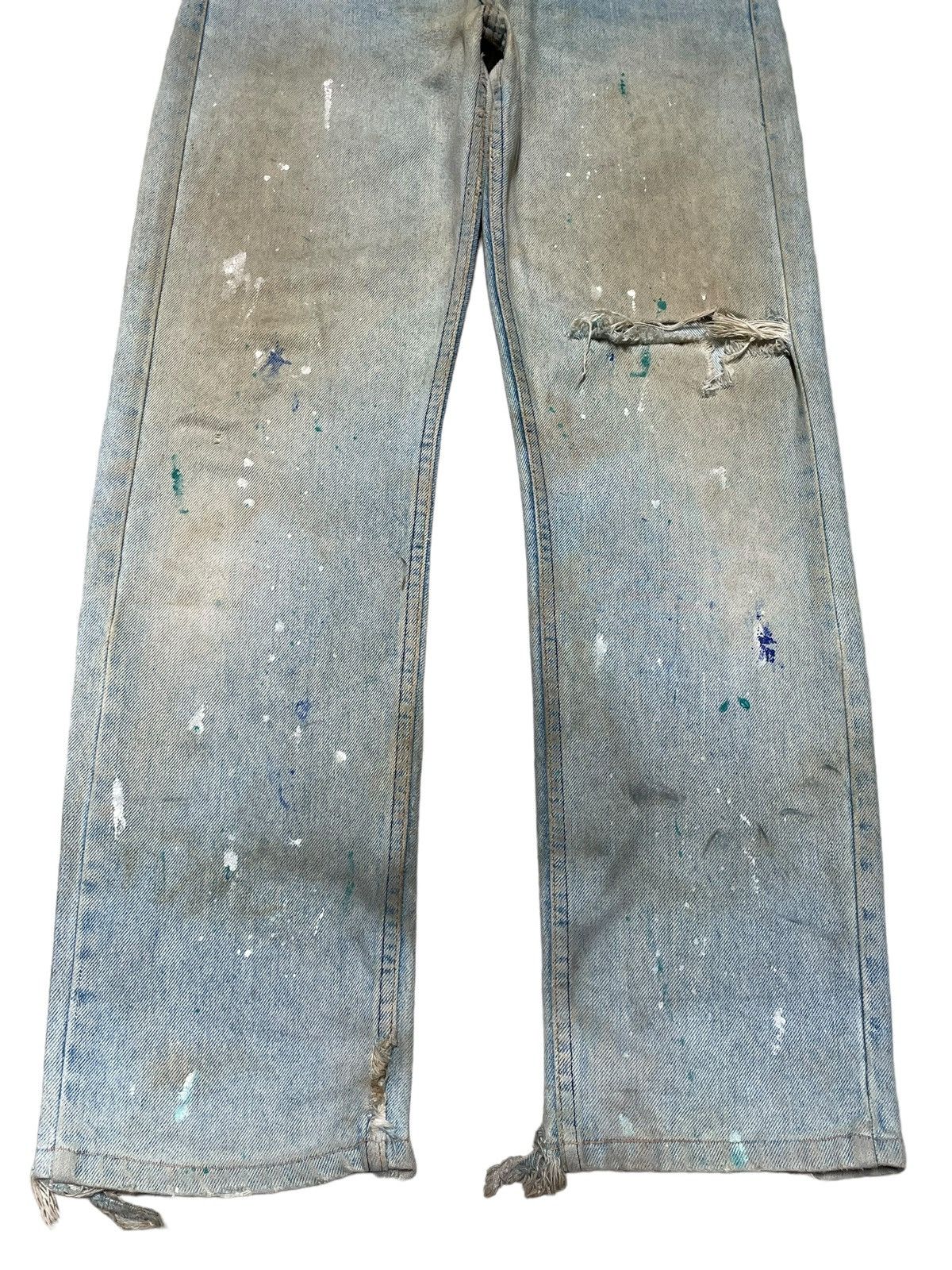 Levi's Vintage 80s Levi’s Paint Splattered Dirtied Wash Ripped Jean Size US 30 / EU 46 - 4 Thumbnail