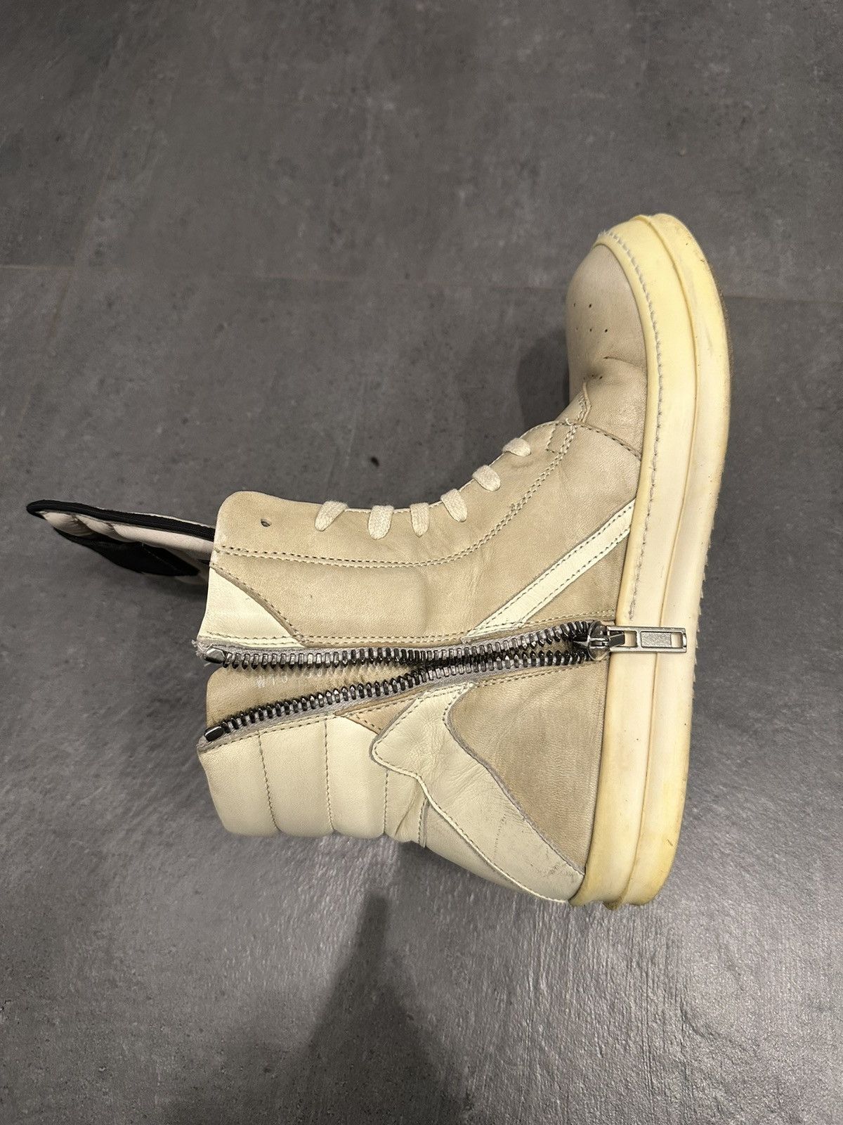Rick Owens rick owens geobasket sneakers fw16 mastodon pearl beige Size US 9 / IT 39 - 10 Thumbnail