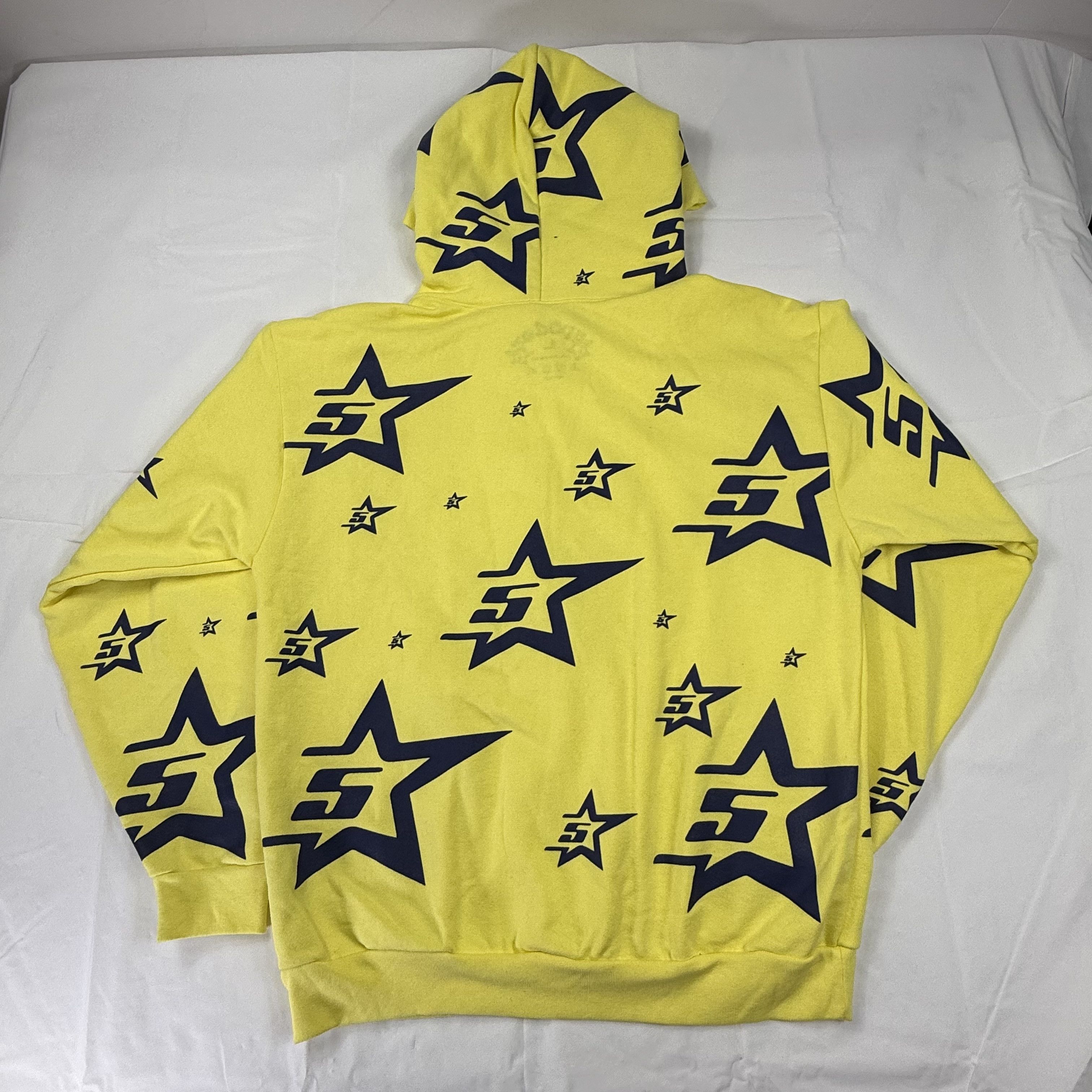 Sp5der Sp5der Worldwide 5555 Star Hoodie Yellow Navy All Over Print Size US L / EU 52-54 / 3 - 2 Thumbnail