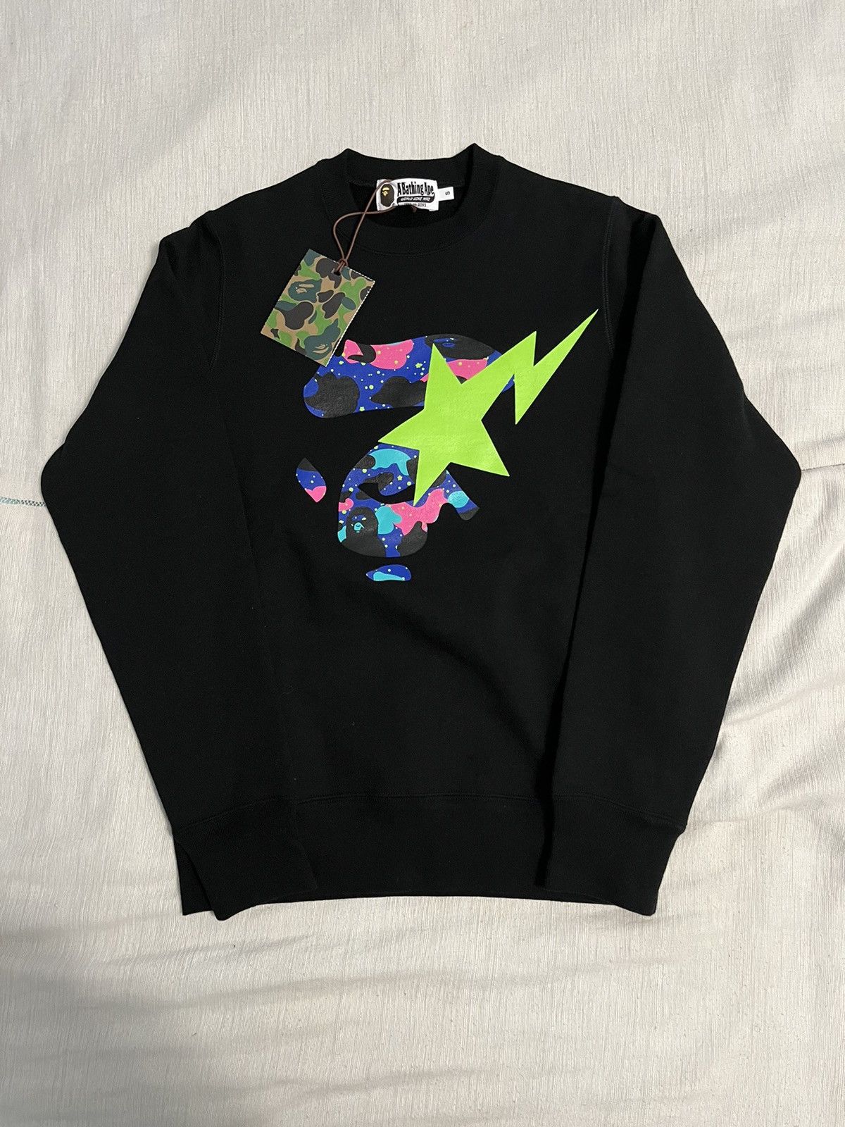 Image of Bape X Kid Cudi Sta Crewneck in Black (Size Small)