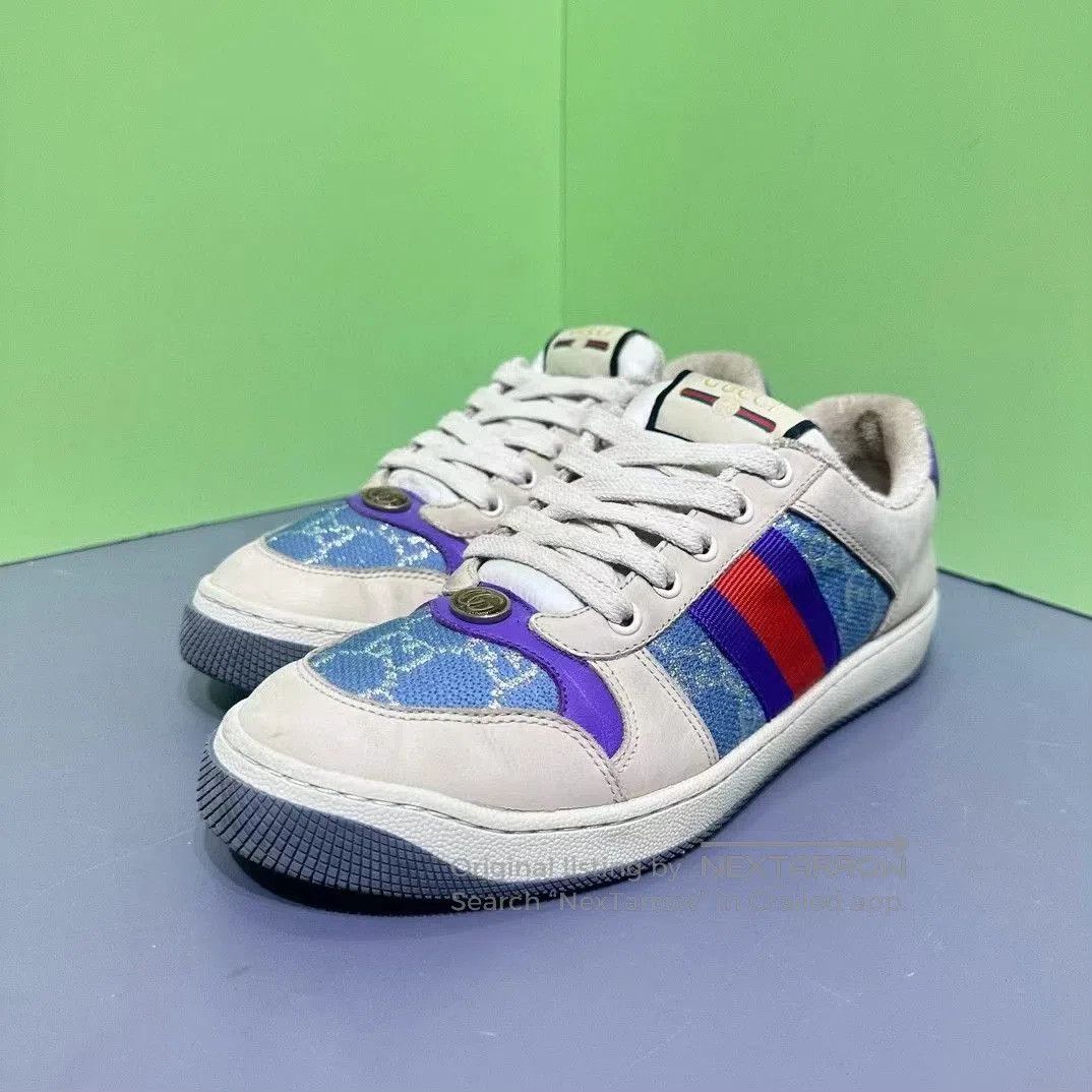 Gucci Gucci Distressed GG Enamel Sneakers. Size US 6 / EU 39 - 1 Thumbnail