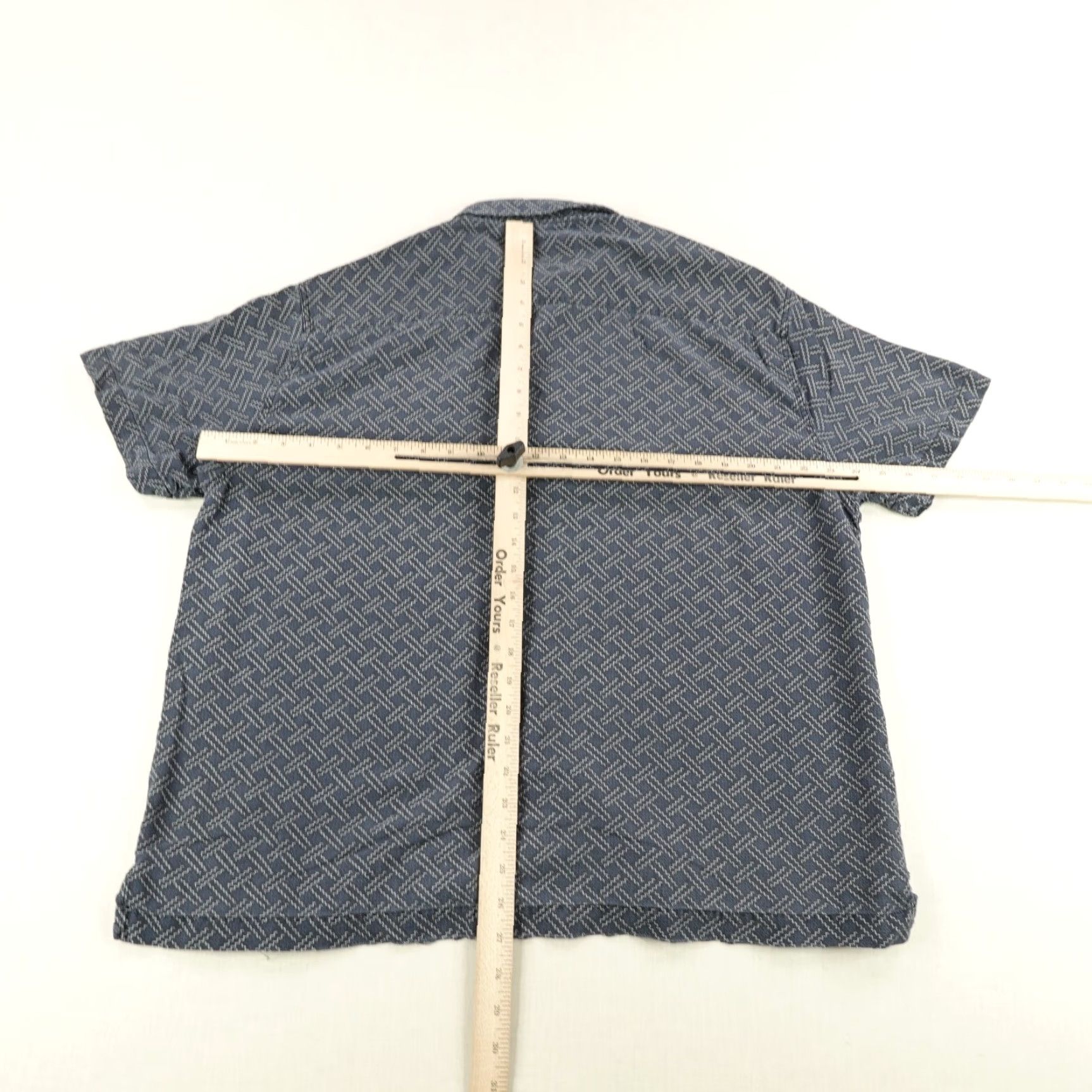 Nat Nast Nat Nast Shirt Mens XL Blue Geometric Button Up Silk Blend Camp Relax Luxury Size US XL / EU 56 / 4 - 6 Thumbnail