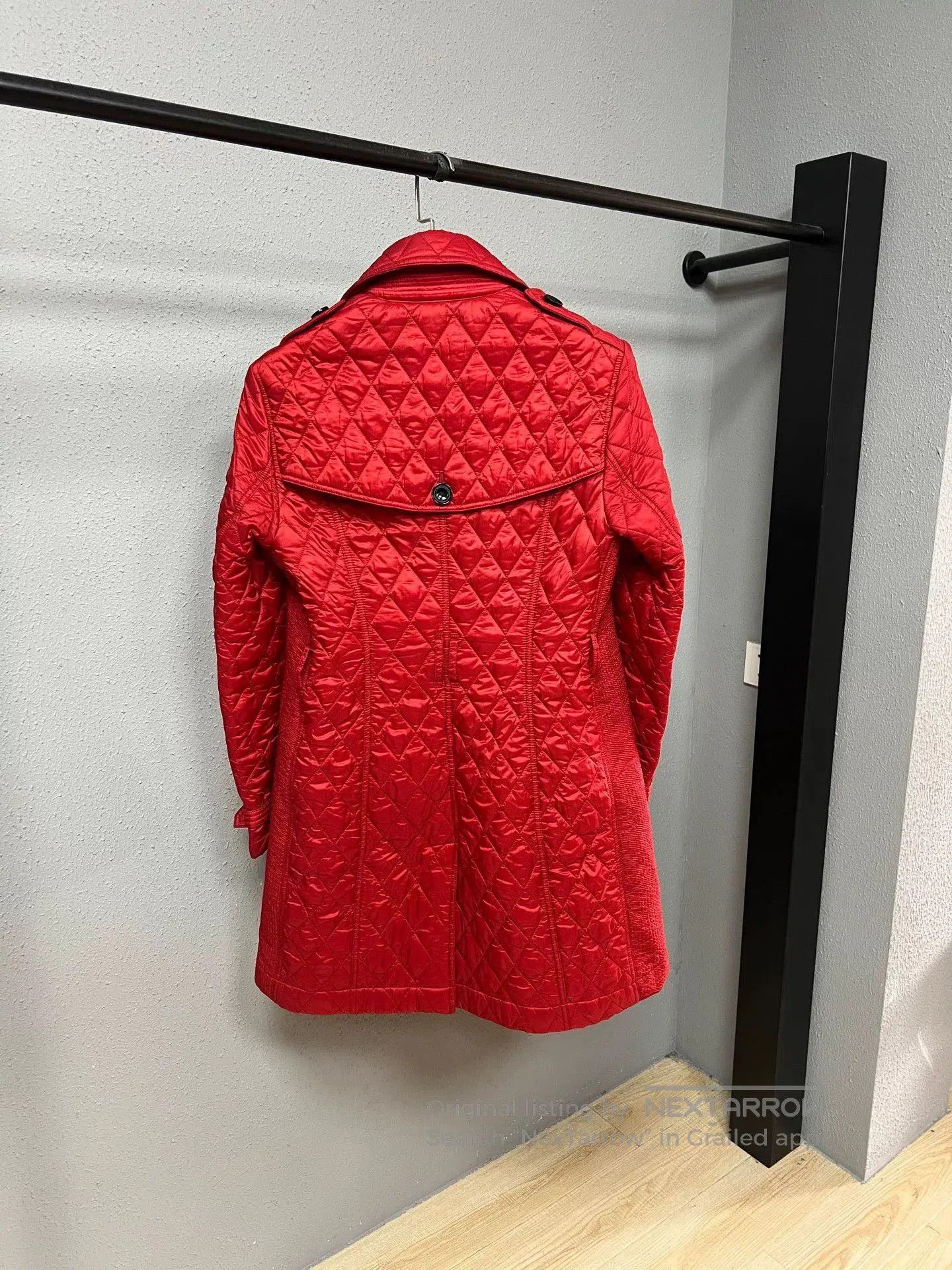Burberry red cotton coat by Burberry. Size US L / EU 52-54 / 3 - 2 Thumbnail