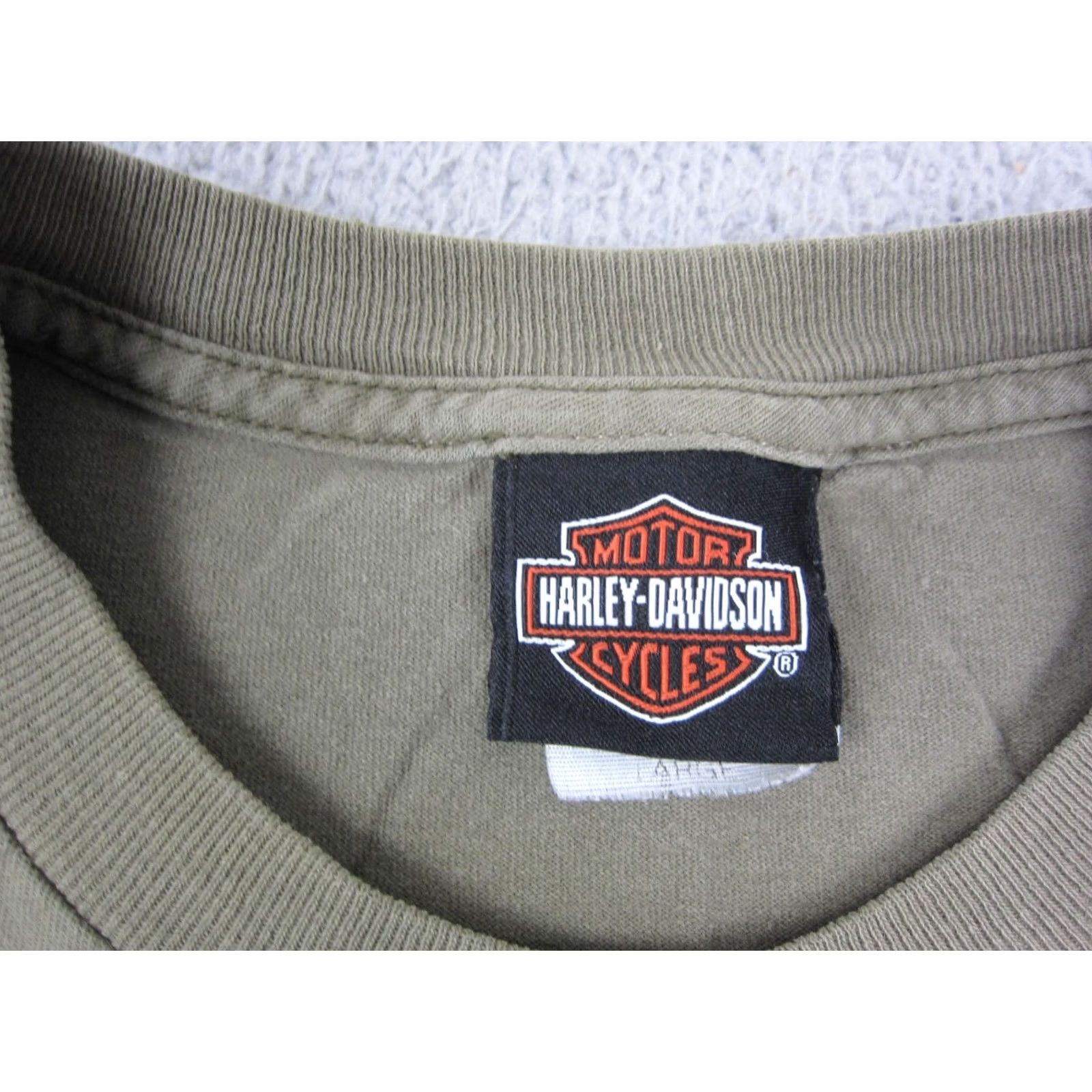 Harley Davidson VINTAGE Harley Davidson Shirt Adult Large Green Mens Made in USA Wrecking Crew Size US L / EU 52-54 / 3 - 4 Thumbnail