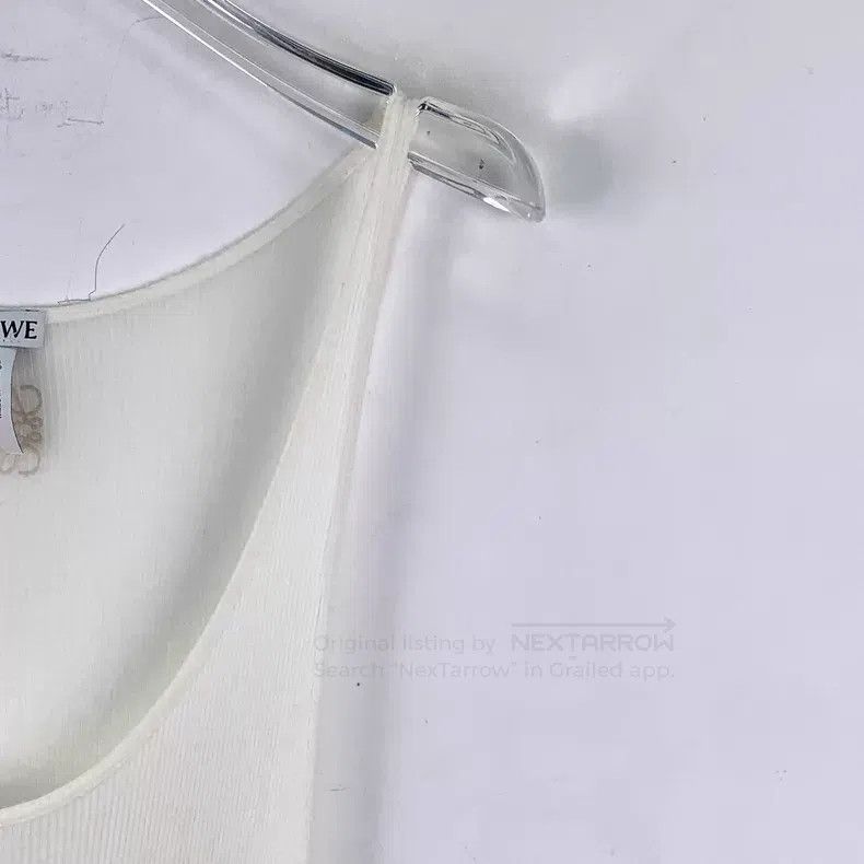 Loewe Loewe White logo embroidery braided knitted dress Size M / US 6-8 / IT 42-44 - 3 Thumbnail