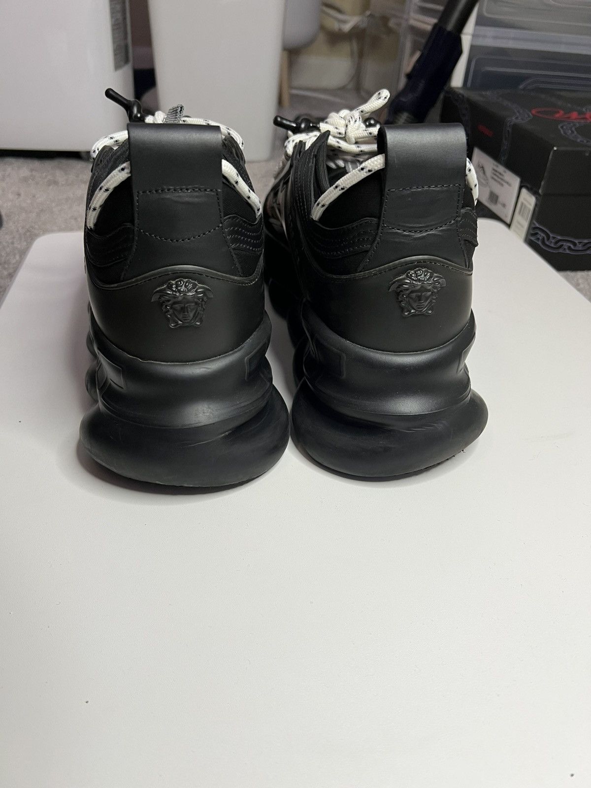 Versace Versace Chain Reaction Barocco Print Black Gold Size US 10 / EU 43 - 4 Thumbnail