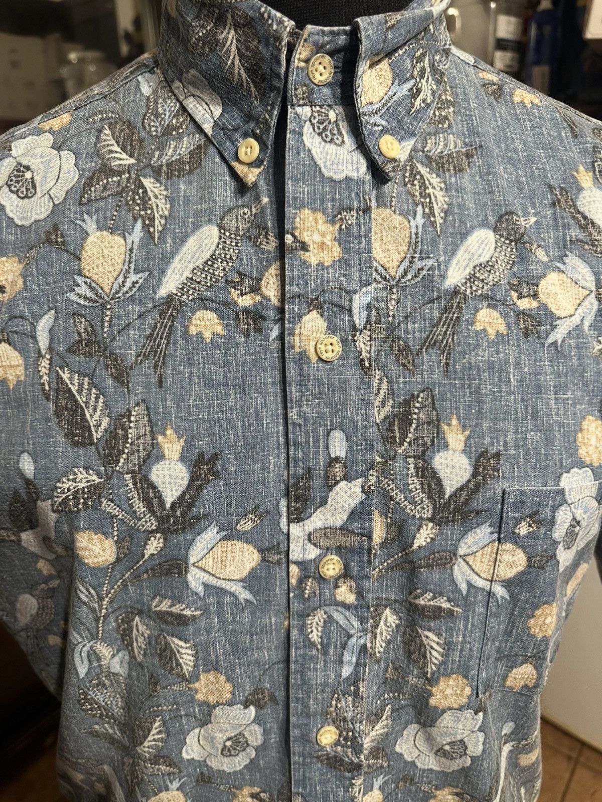 Reyn Spooner PreOwned Reyn Spooner Blue Hawaiian Print Men's S Size US S / EU 44-46 / 1 - 3 Thumbnail