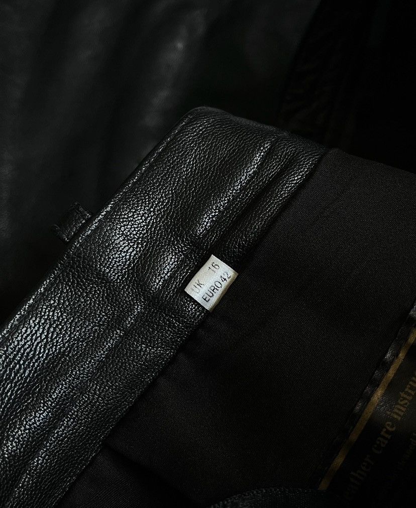 Genuine Leather × Vintage Vintage Genuine Leather Black Moto Pants Y2K 34 Size US 34 / EU 50 - 6 Thumbnail