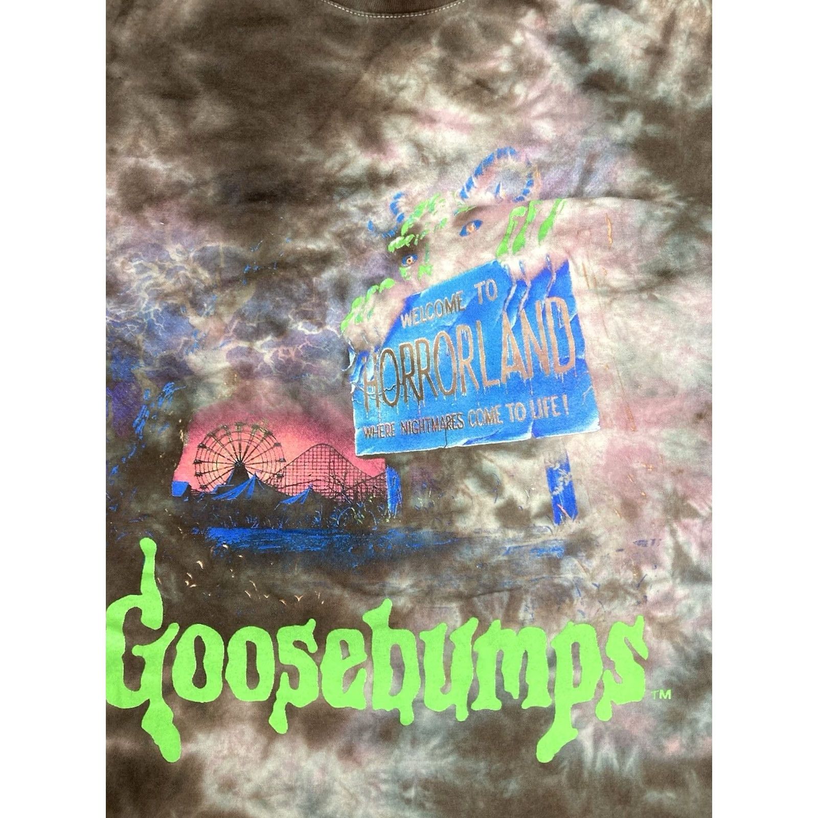 Vintage VINTAGE Goosebumps Graphic T-shirt Men Small Brown Tie Dye Short Sleeve Size US S / EU 44-46 / 1 - 2 Thumbnail