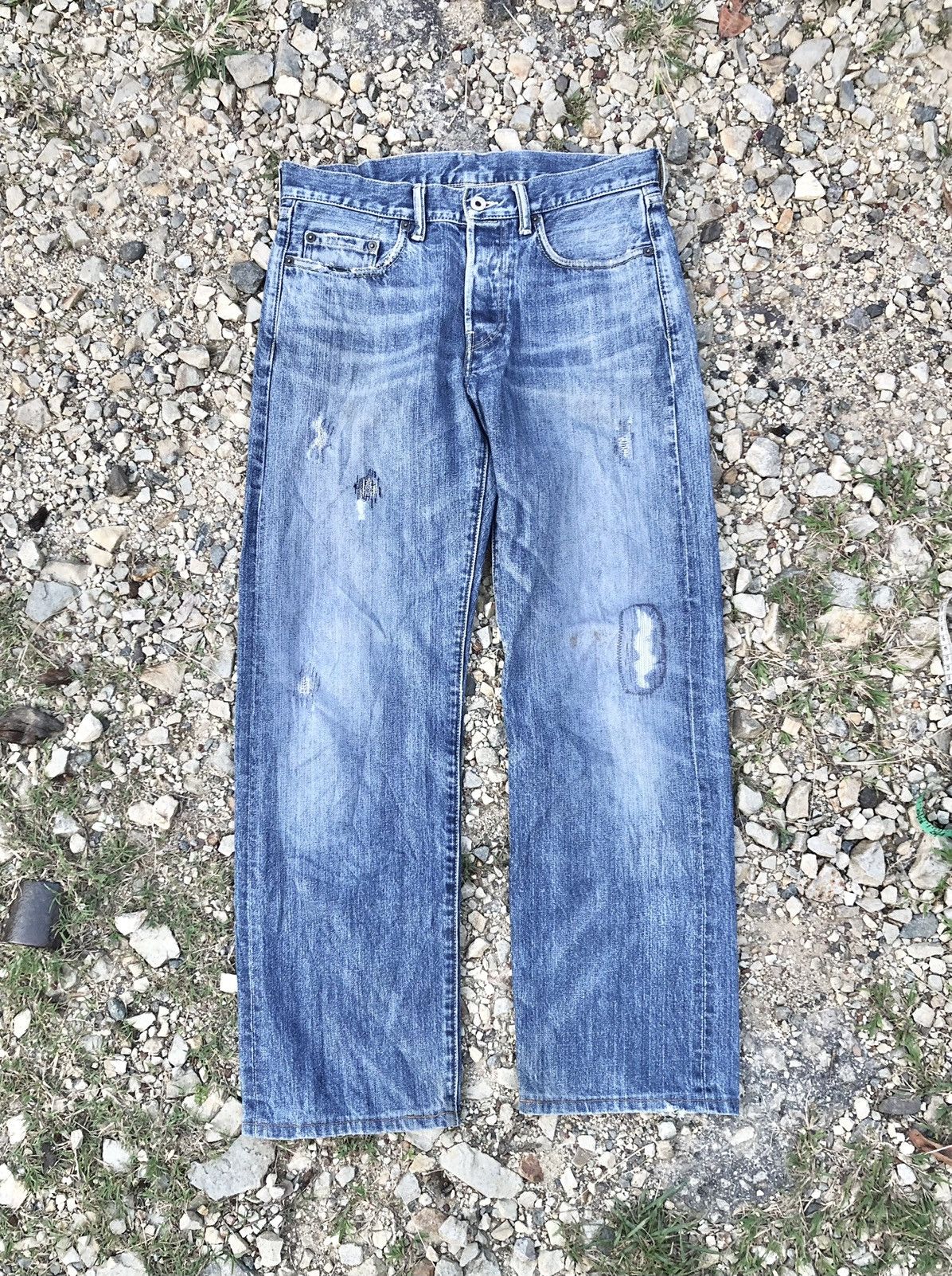 United Arrows SELVEDGE DISTRESSED DENIM BY GREEN LABEL Size US 31 - 1 Thumbnail