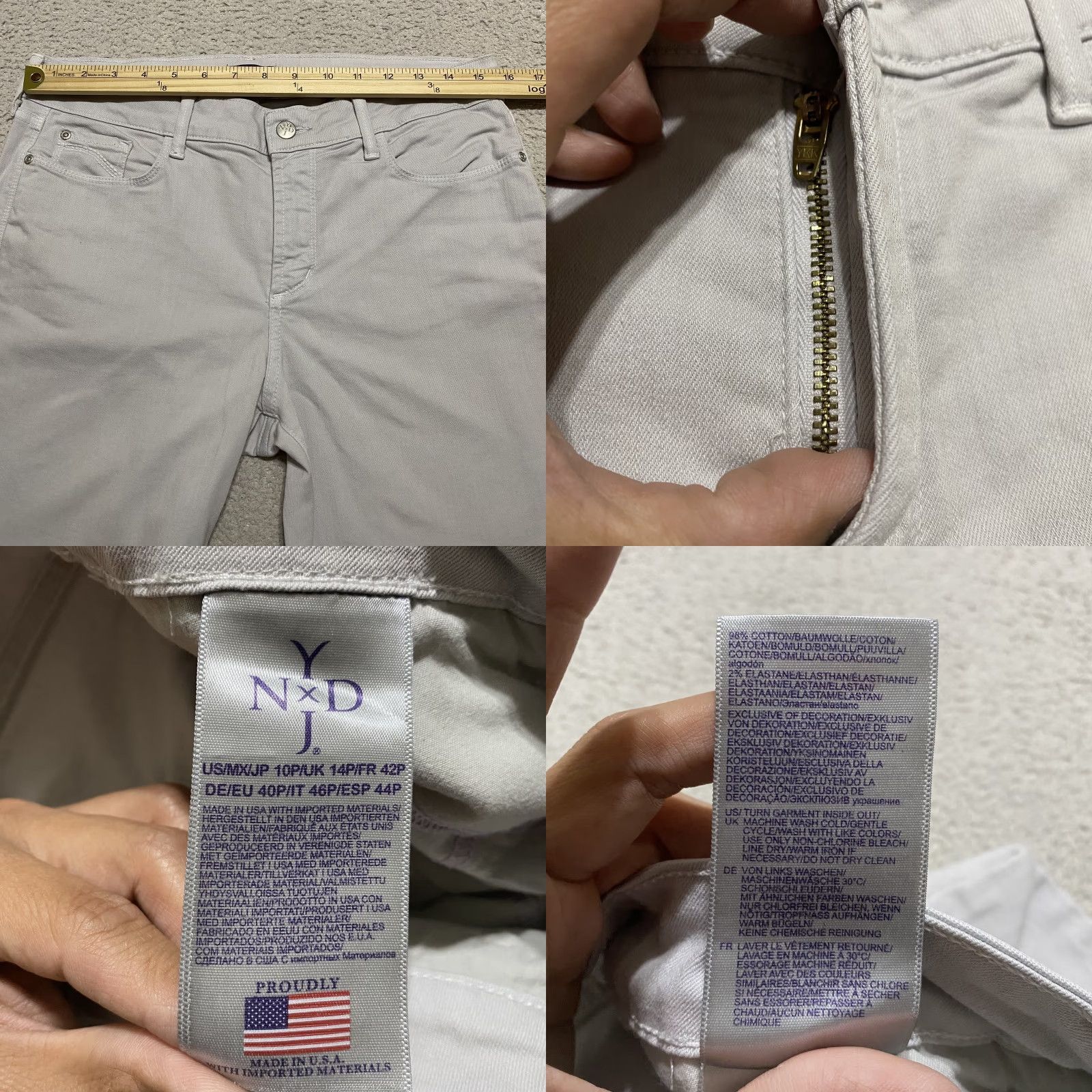NYDJ NYDJ Jeans Womens 10P Petites Gray Denim Skinny Stretch Clarissa Ankle Size 32" / US 10 / IT 46 - 8 Thumbnail